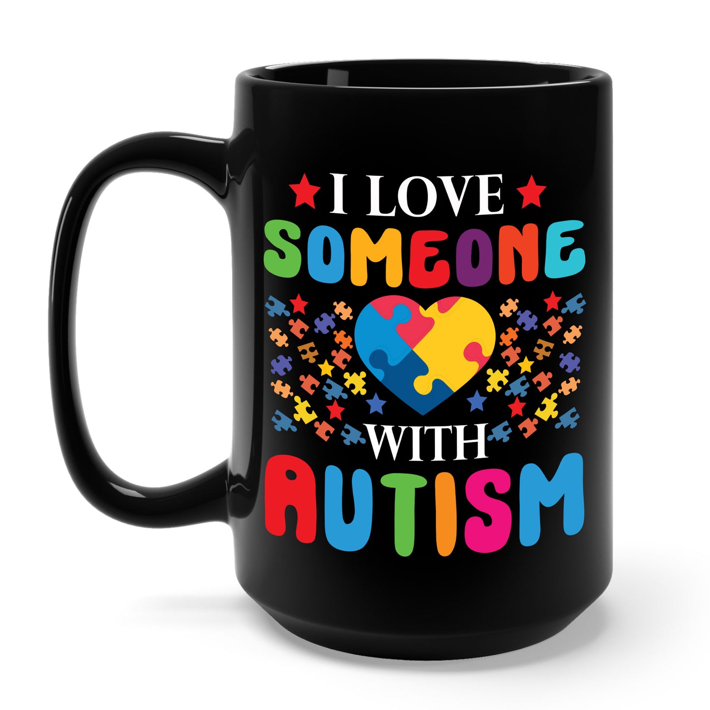 Funny I Love Someone with Autism Awareness Coffee Mug For Men Women