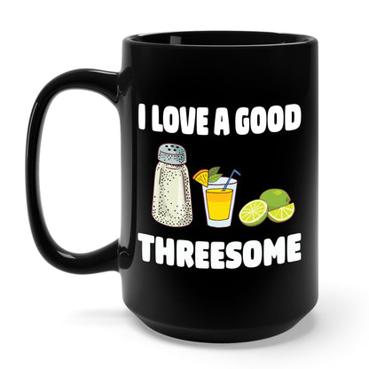 Funny Salt Lime Tequila Threesome Bartender Bar Drink Adult Humour Coffee Mug