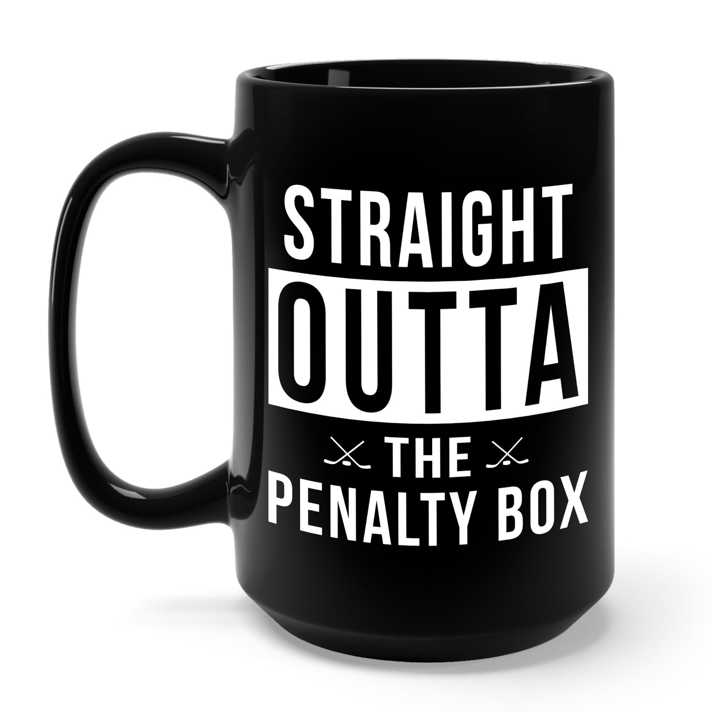 Funny Ice Hockey Straight Outta Penalty Box Coffee Mug For Men Women