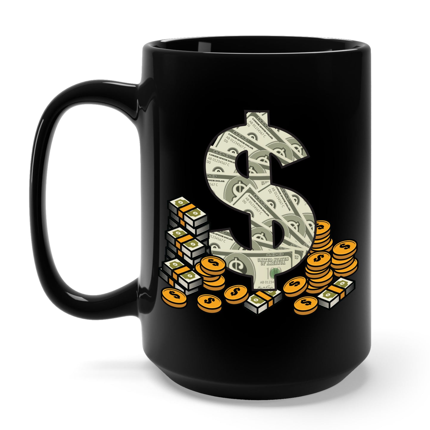 Cool As Dollar Bill Dollar Sign $$ Gift Coffee Mug For Men Women