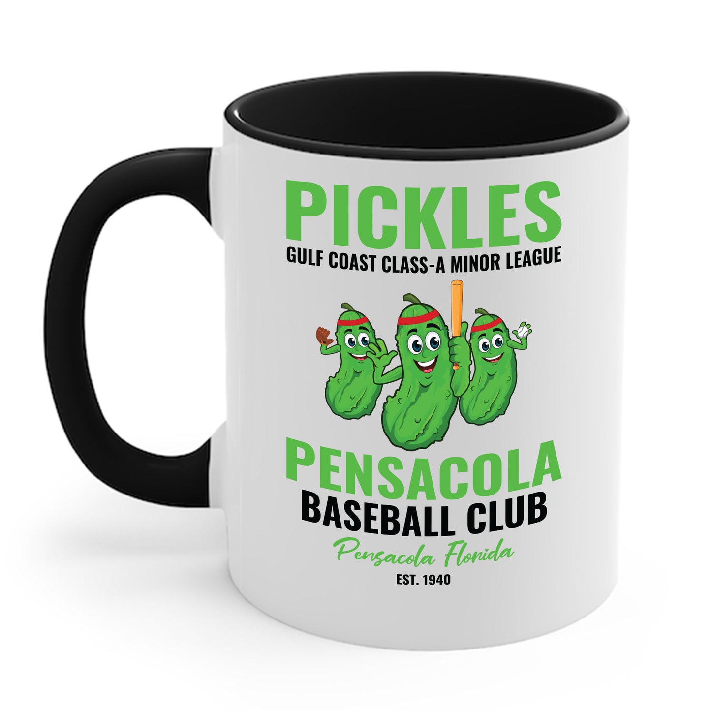 Funny Pensacola Pickles Minor League Retro Baseball Team Coffee Mug For Men Women