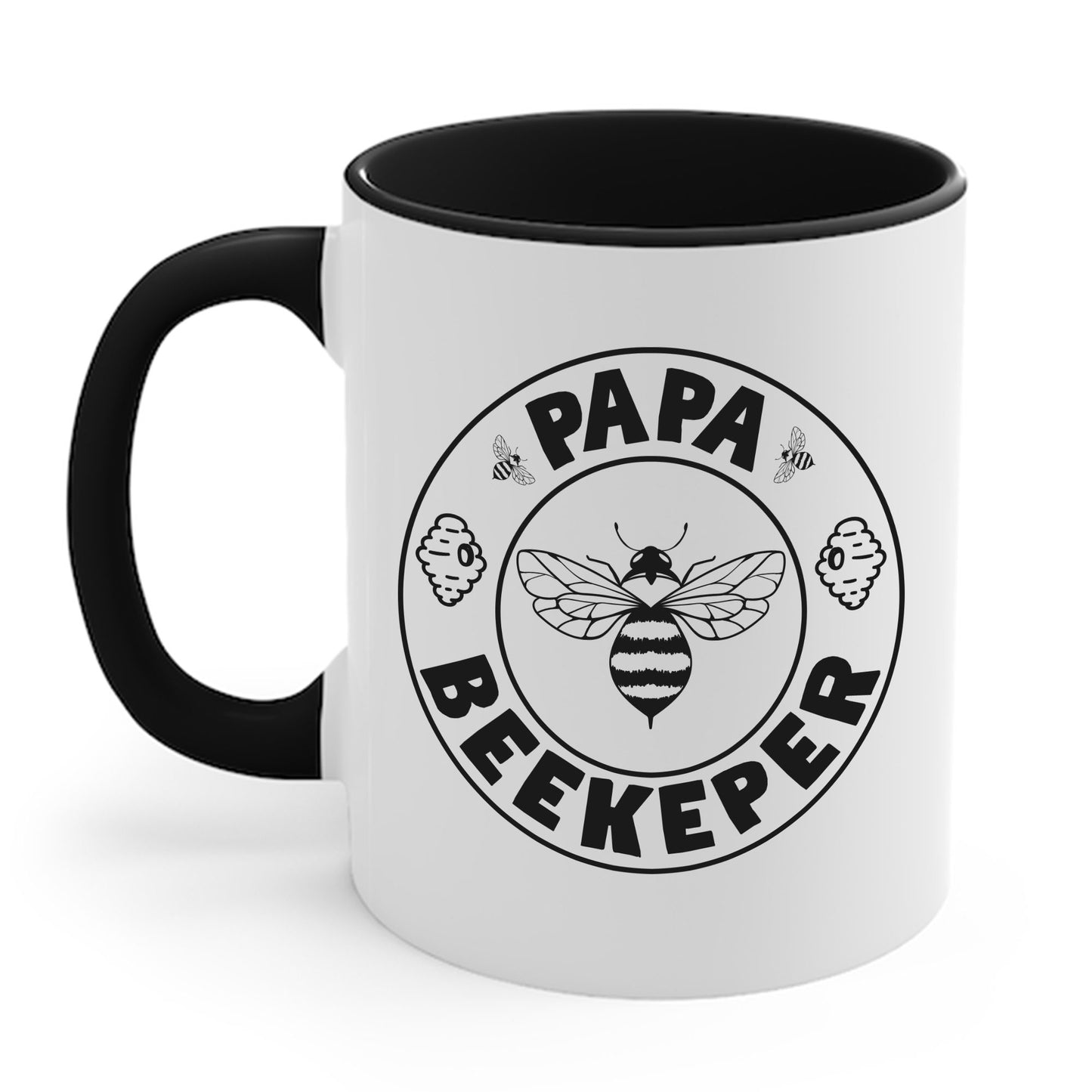 Papa Beekeeper Bee Whisperer Distressed Retro Beekeeping Coffee Mug For Men Women