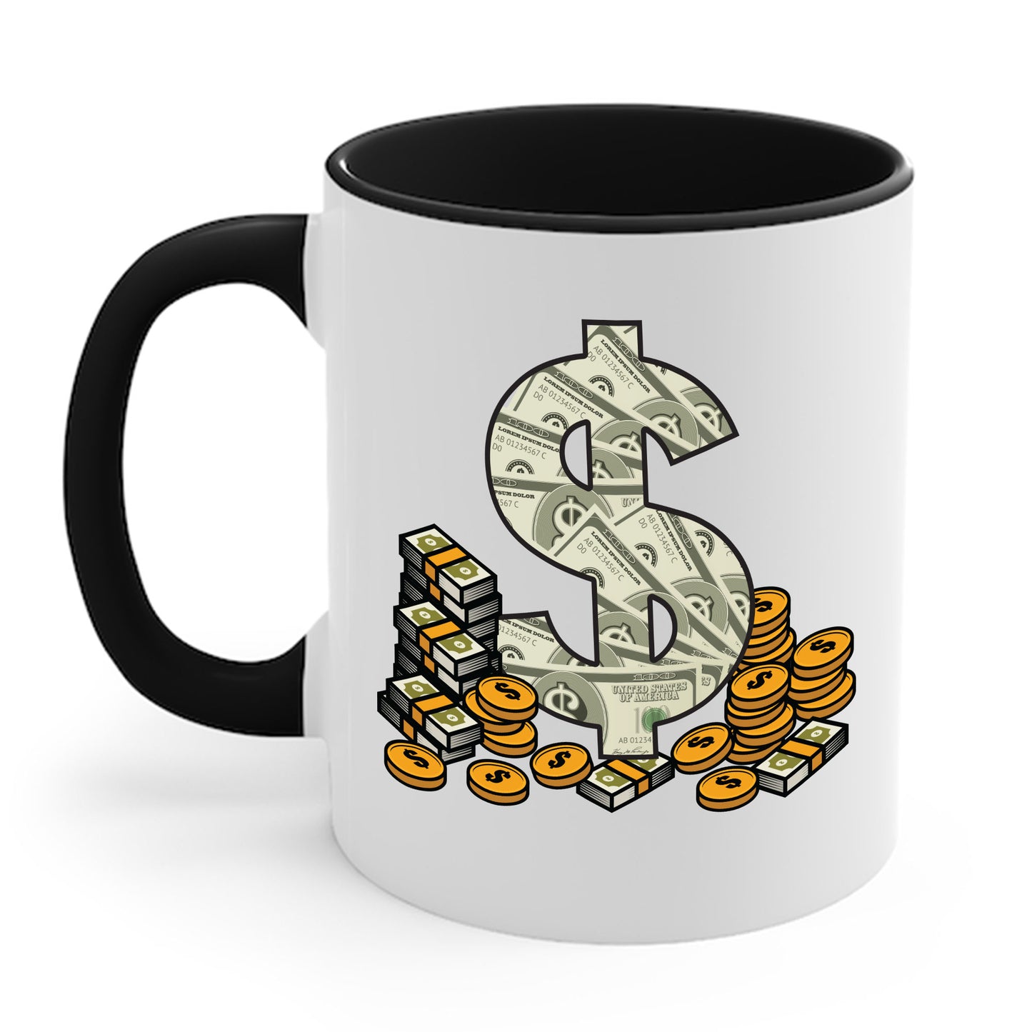 Cool As Dollar Bill Dollar Sign $$ Gift Coffee Mug For Men Women