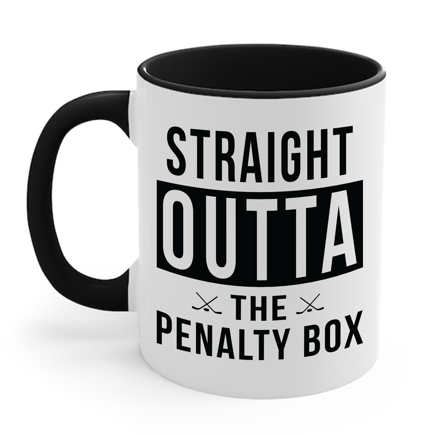 Funny Ice Hockey Straight Outta Penalty Box Coffee Mug For Men Women