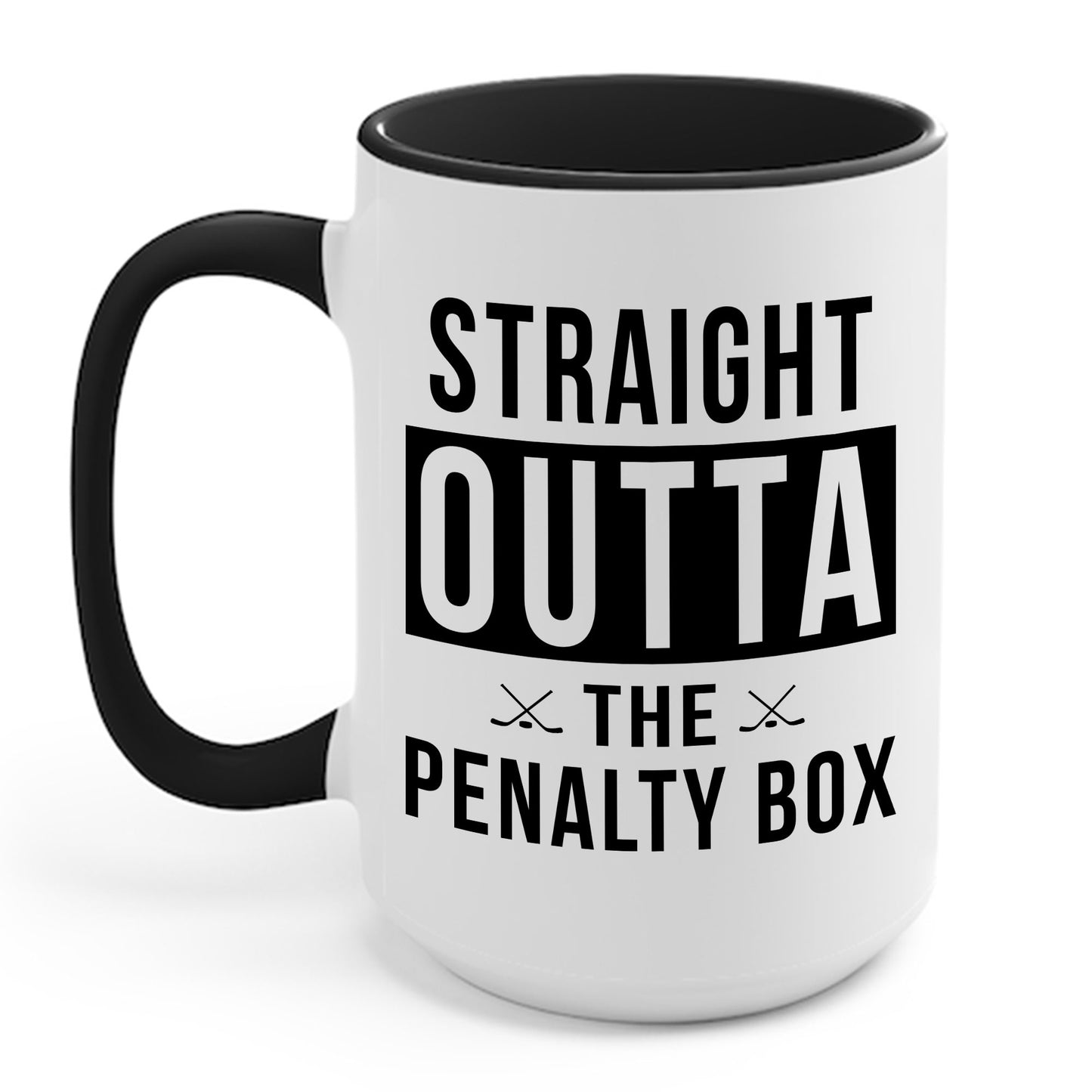 Funny Ice Hockey Straight Outta Penalty Box Coffee Mug For Men Women