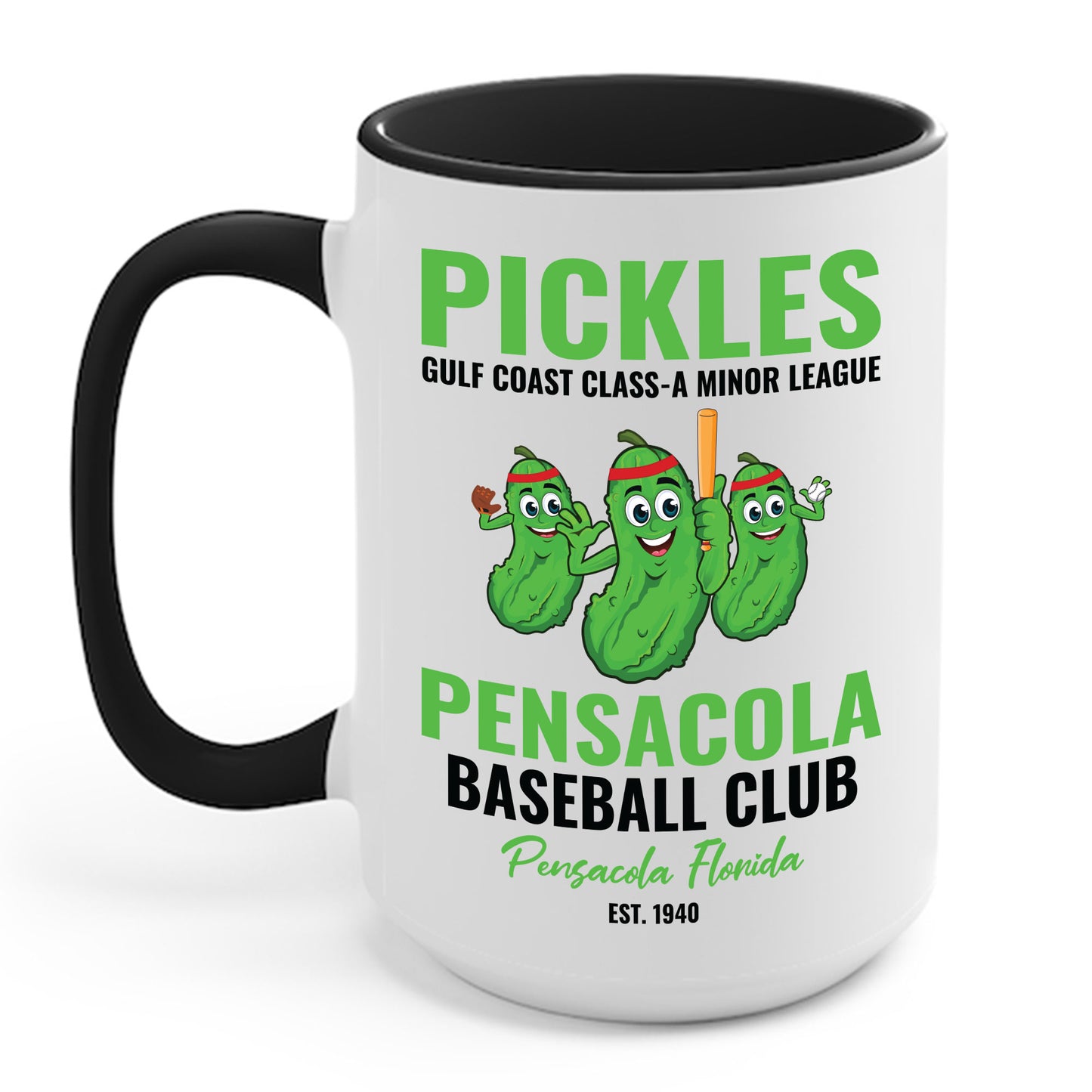 Funny Pensacola Pickles Minor League Retro Baseball Team Coffee Mug For Men Women