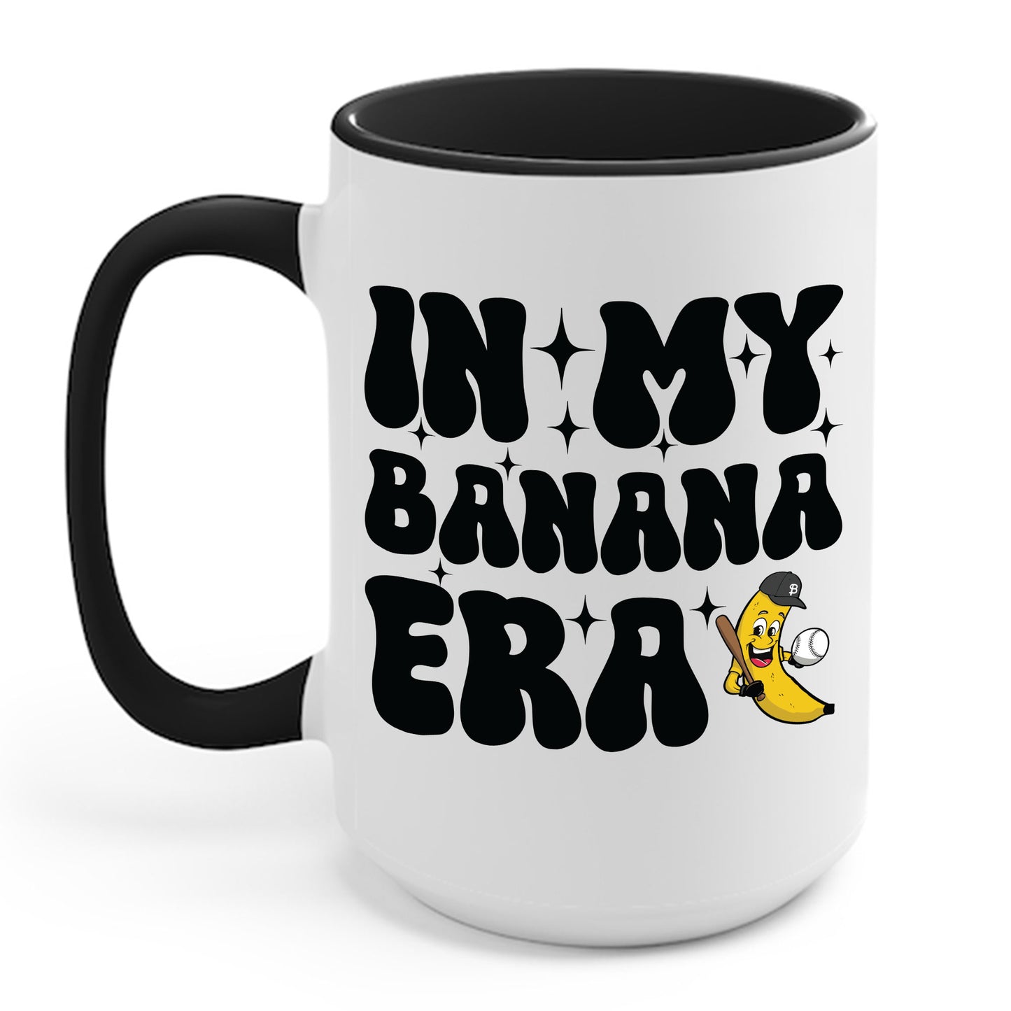 Funny In My Bananas Era Fruit Lover Baseball Player Coffee Mug For Men Women