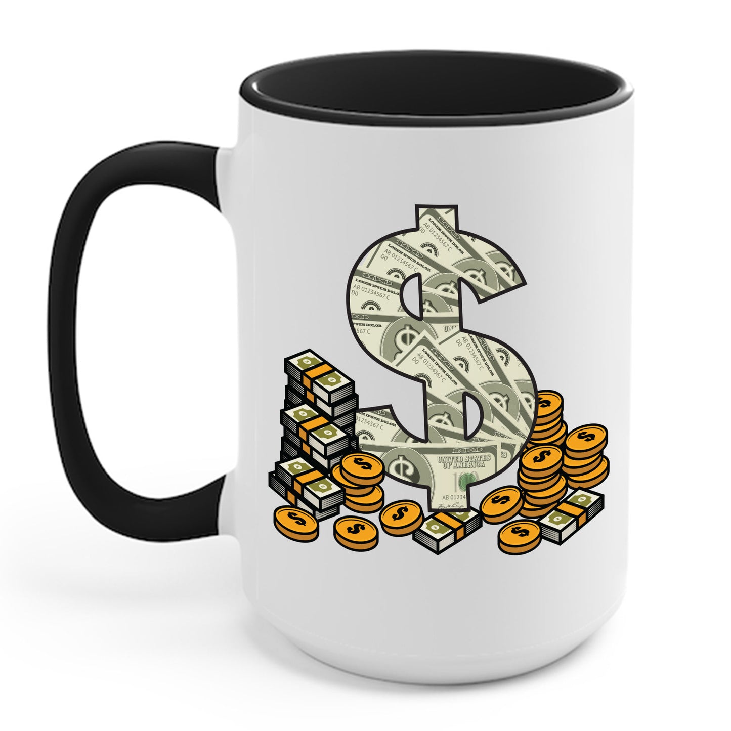 Cool As Dollar Bill Dollar Sign $$ Gift Coffee Mug For Men Women