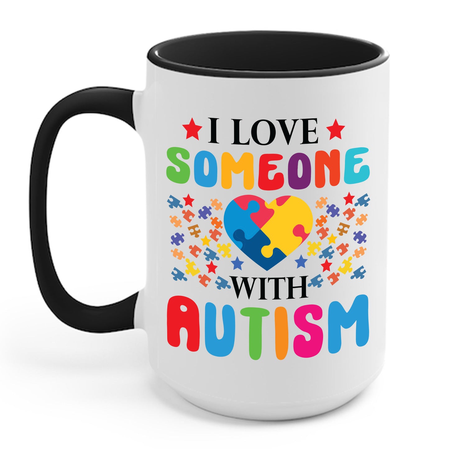 Funny I Love Someone with Autism Awareness Coffee Mug For Men Women