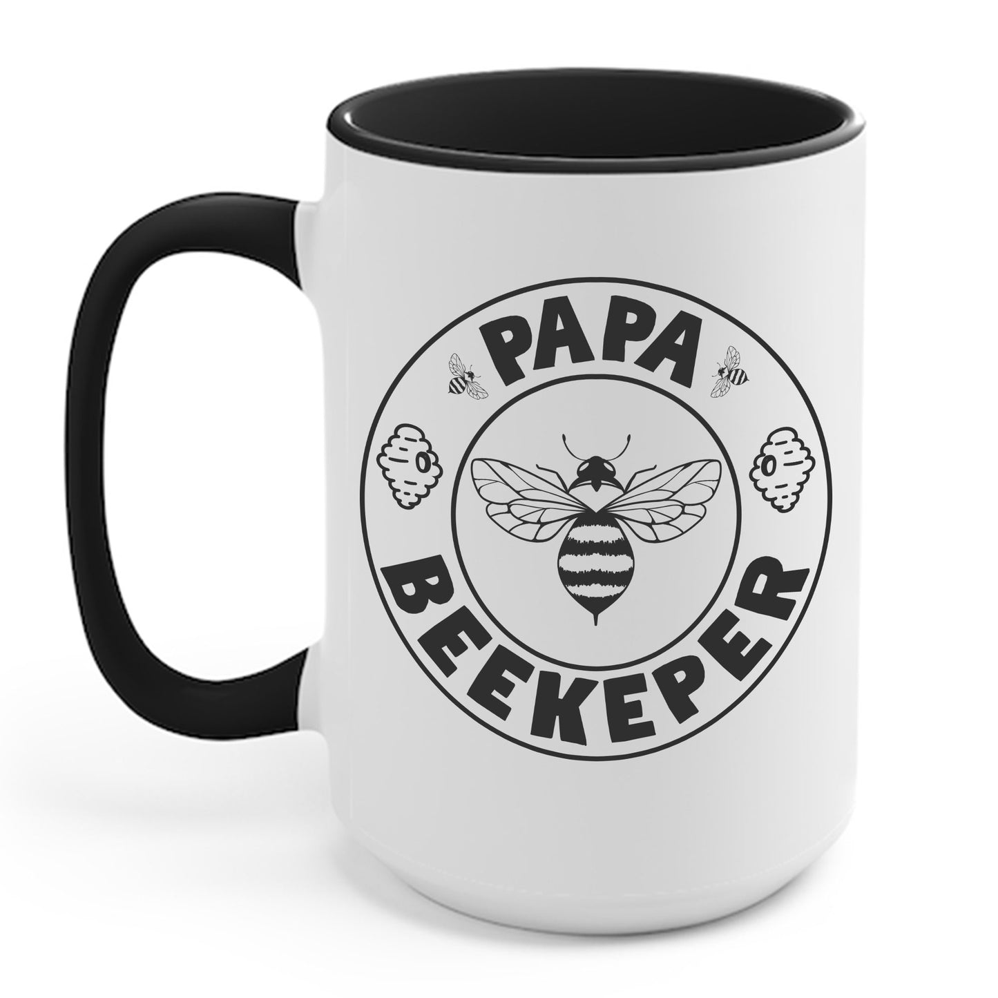 Papa Beekeeper Bee Whisperer Distressed Retro Beekeeping Coffee Mug For Men Women