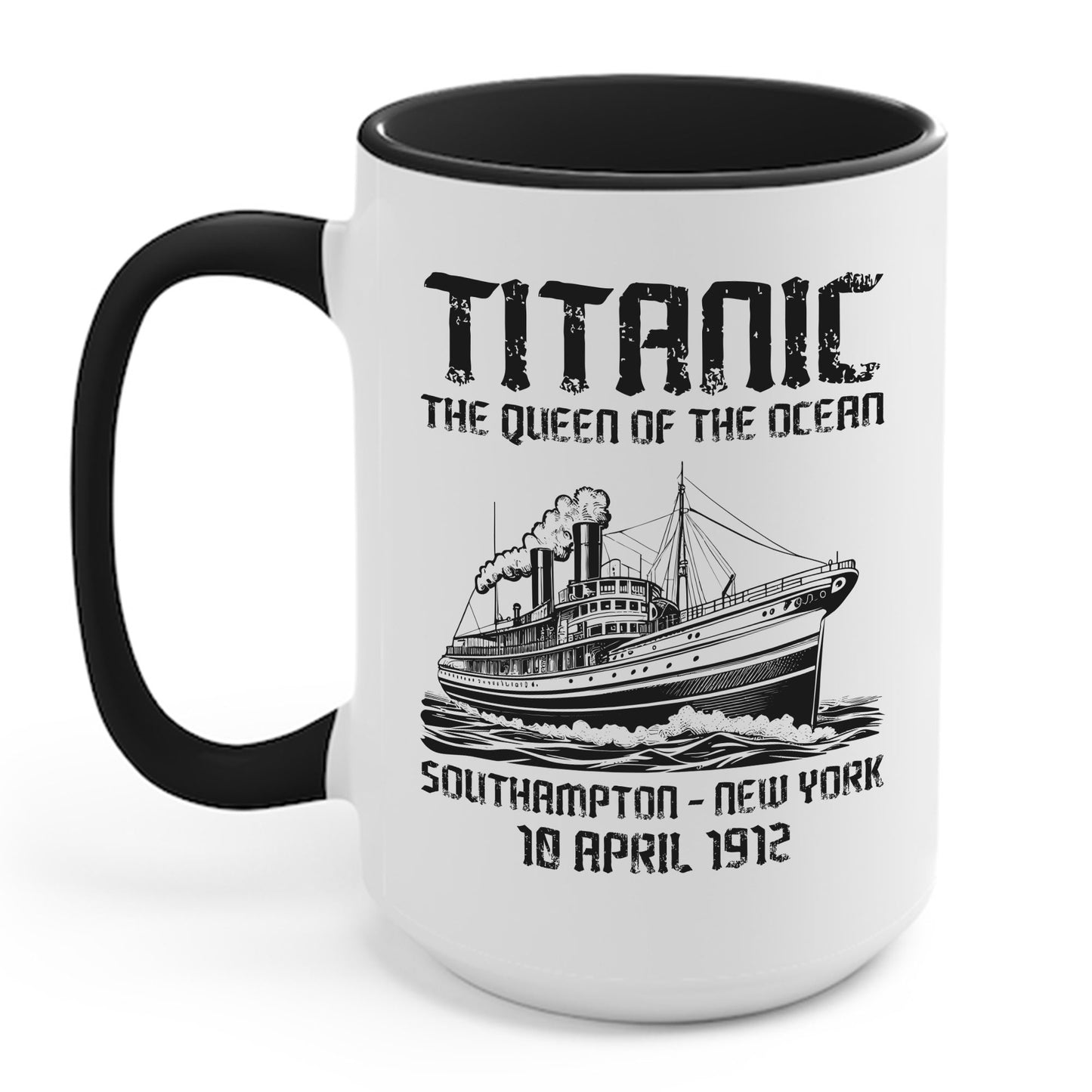 Vintage RMS Titanic 1912 Distressed Sea Sailing Ship Ocean Coffee Mug For Men Women