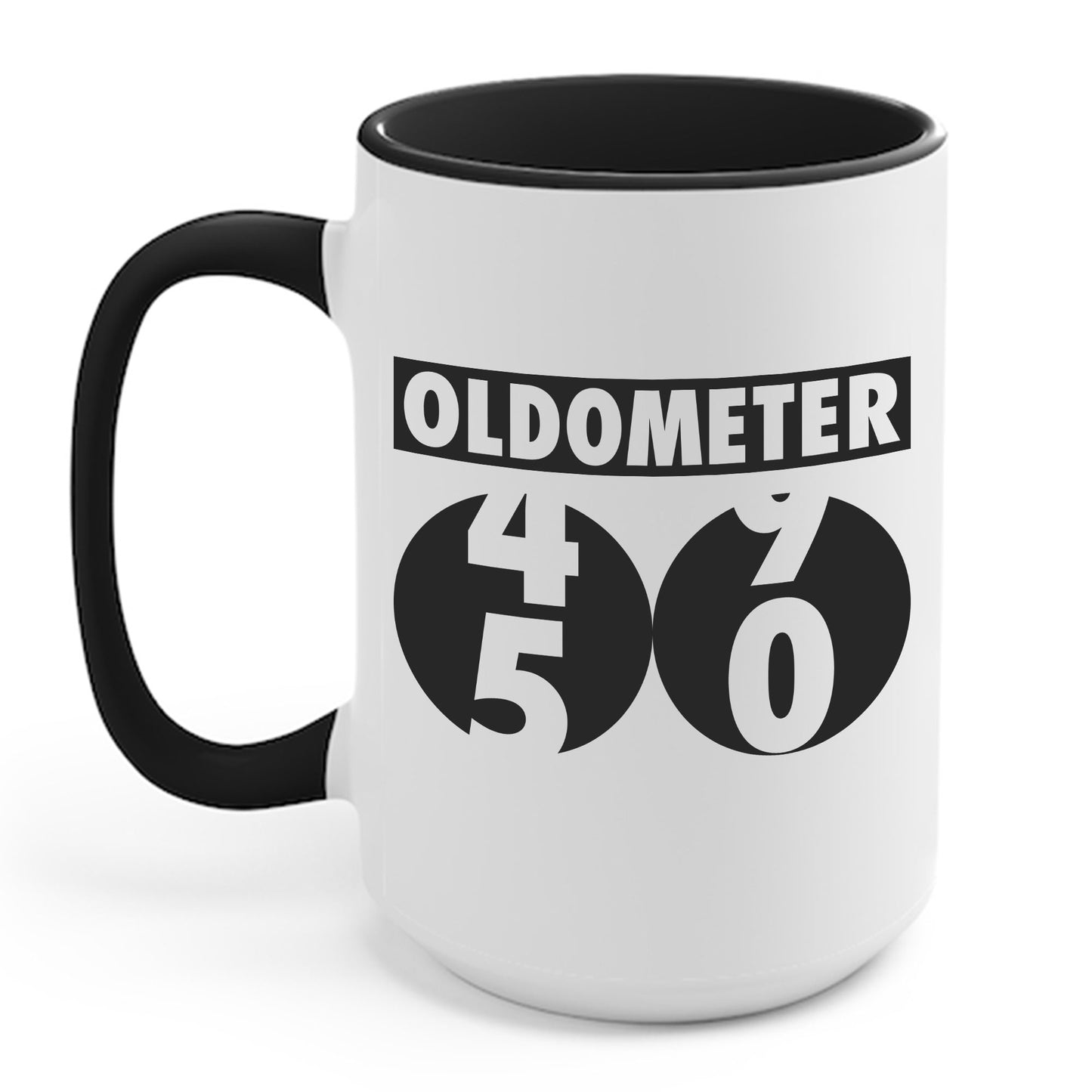 Funny Oldometer Odometer 50th Birthday Gift 50 yrs Old Joke Coffee Mug For Men Women