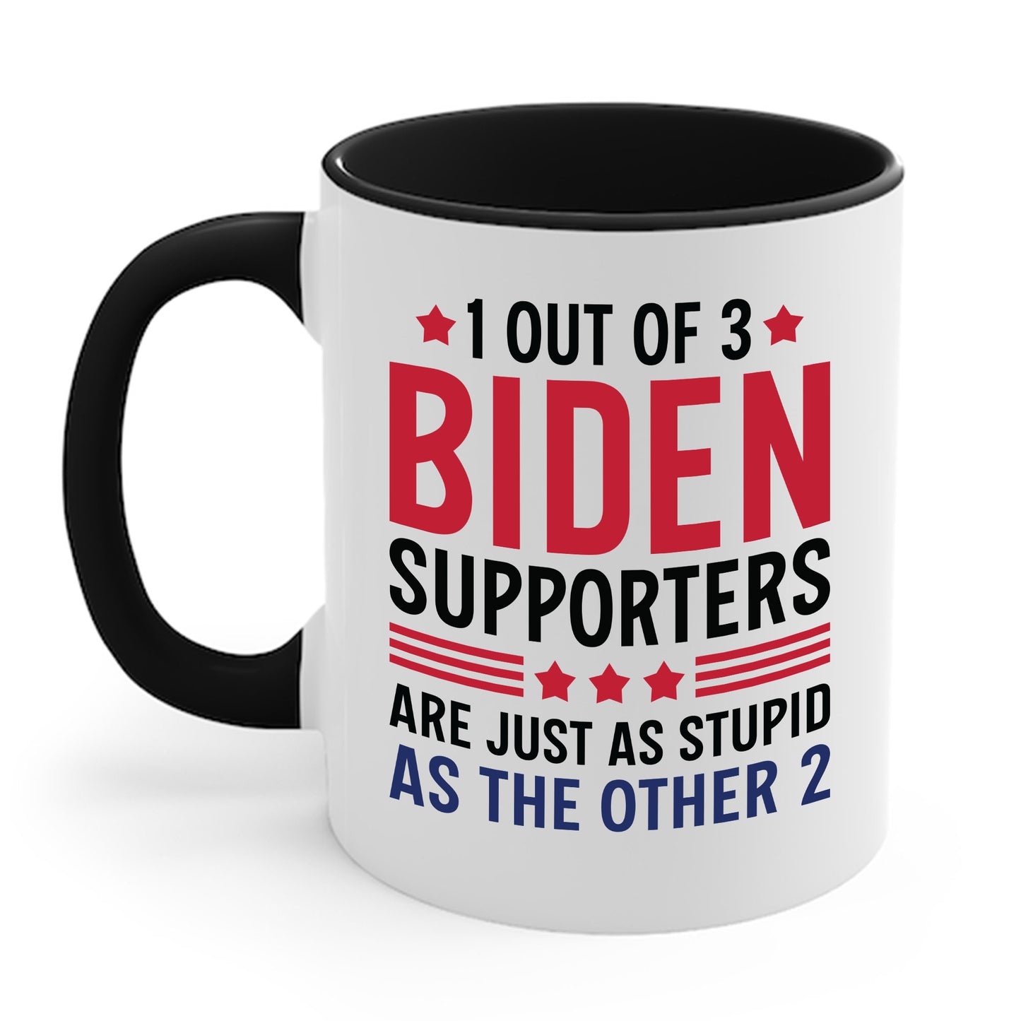 Funny 1 Out Of 3 Biden Supporters Are As Stupid As The Other 2 Anti Biden Coffee Mug