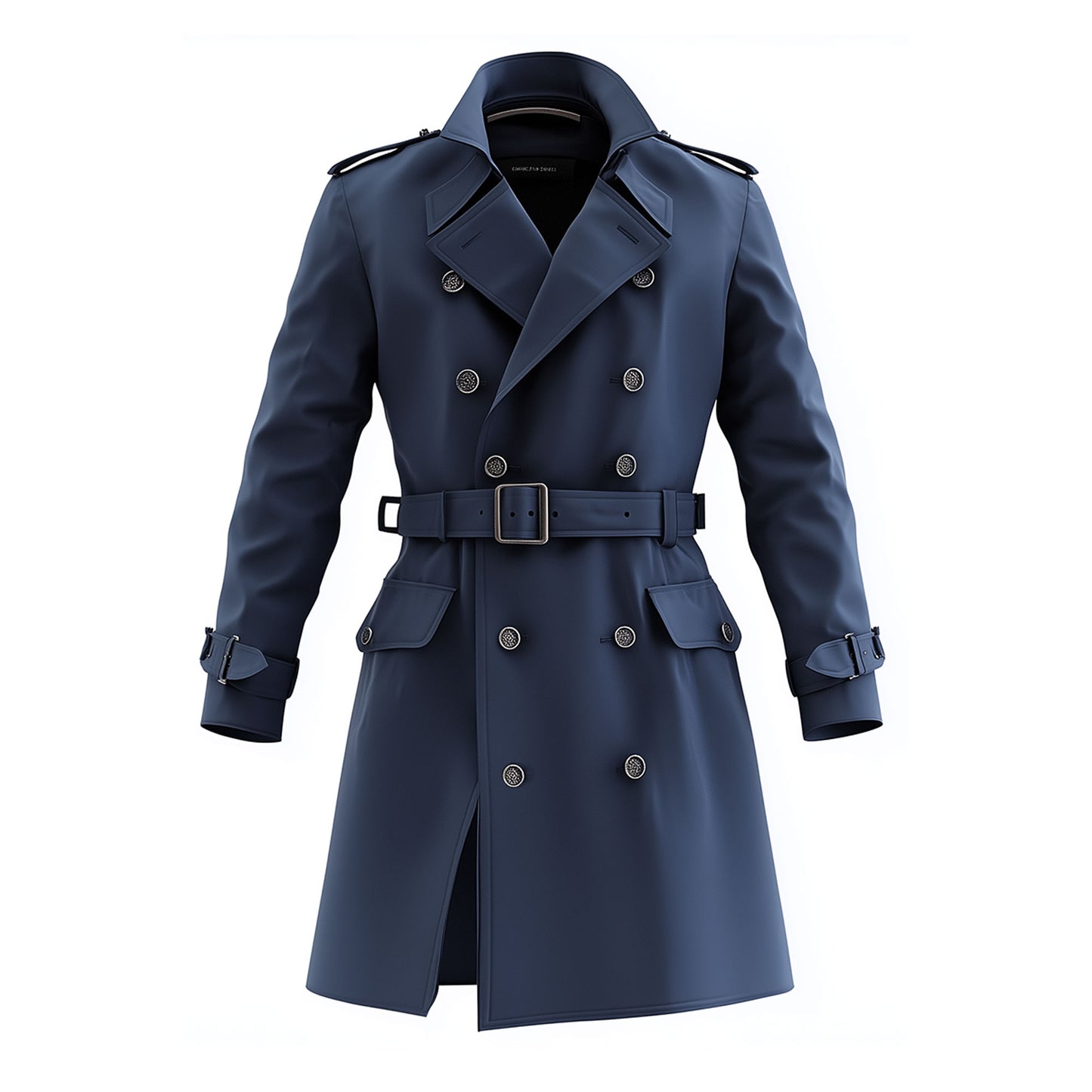 Mens Mini Trench Coat Knee Length Trench Coats Single Breasted Jacket Storm Flap Lepal Collar Multipockets Water Resistant Jackets For Men