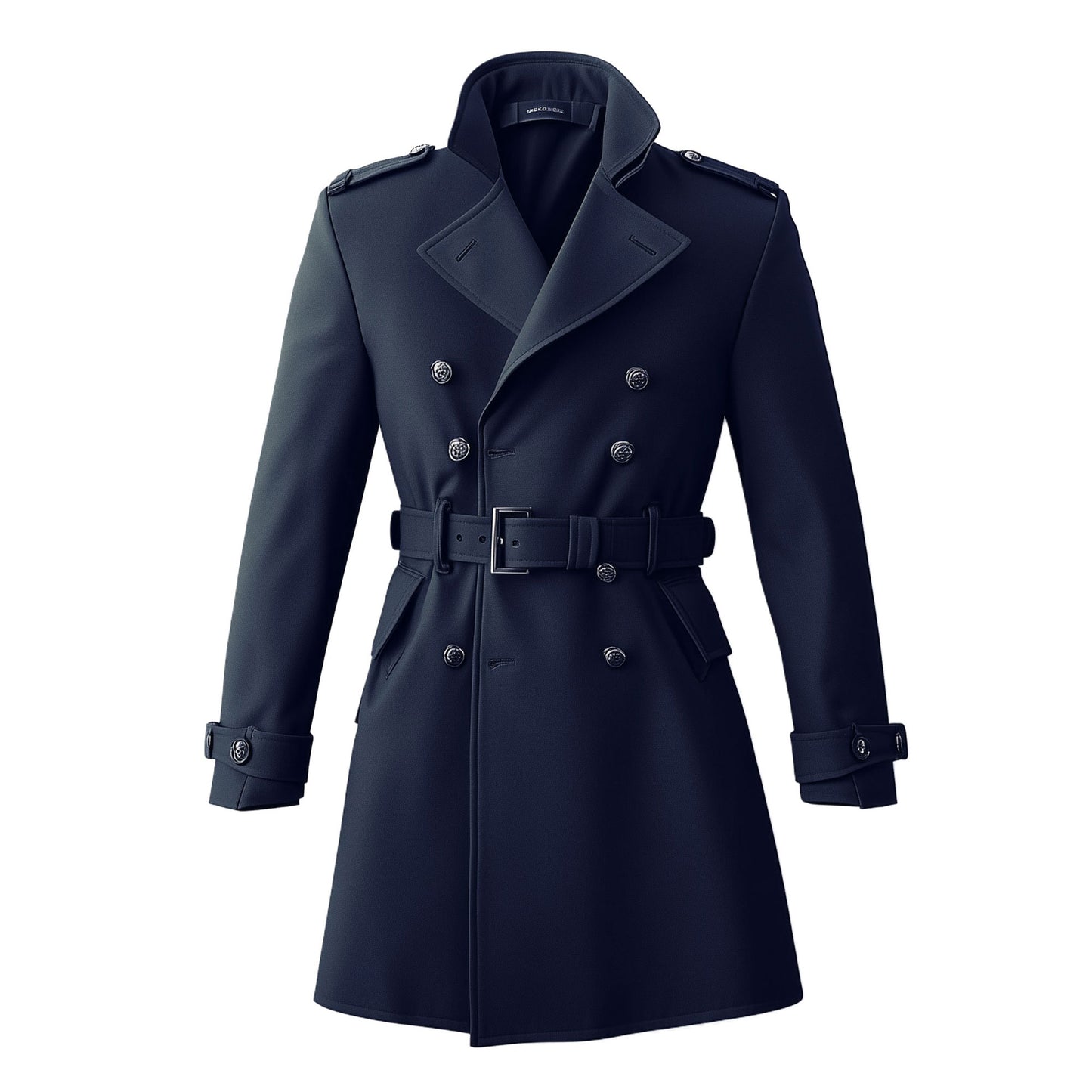 Mens Mini Trench Coat Knee Length Long Trench Coats Double Breasted Jacket Storm Flap Lepal Collar Multipockets Water Resistant Jackets For Men