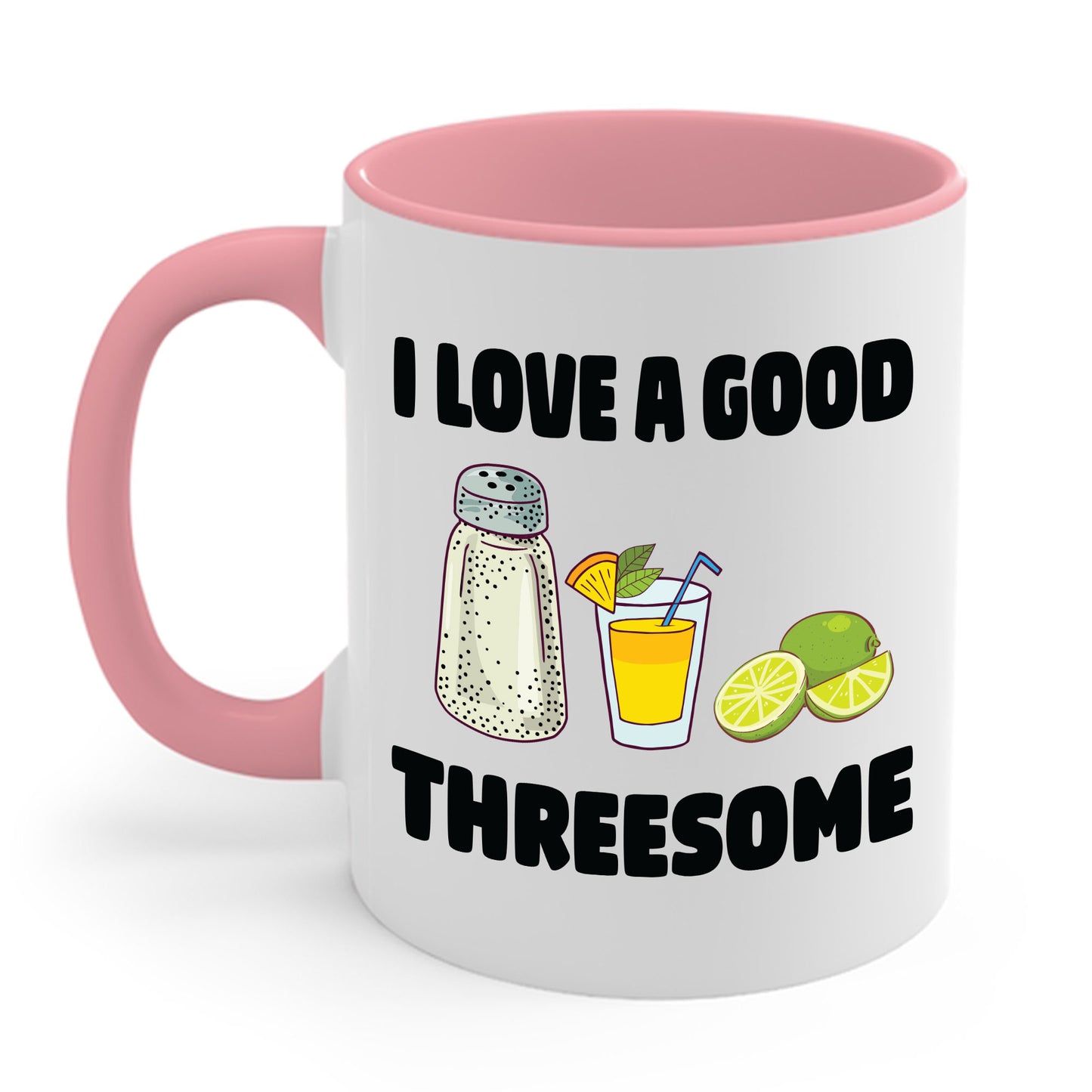 Funny Salt Lime Tequila Threesome Bartender Bar Drink Adult Humour Coffee Mug