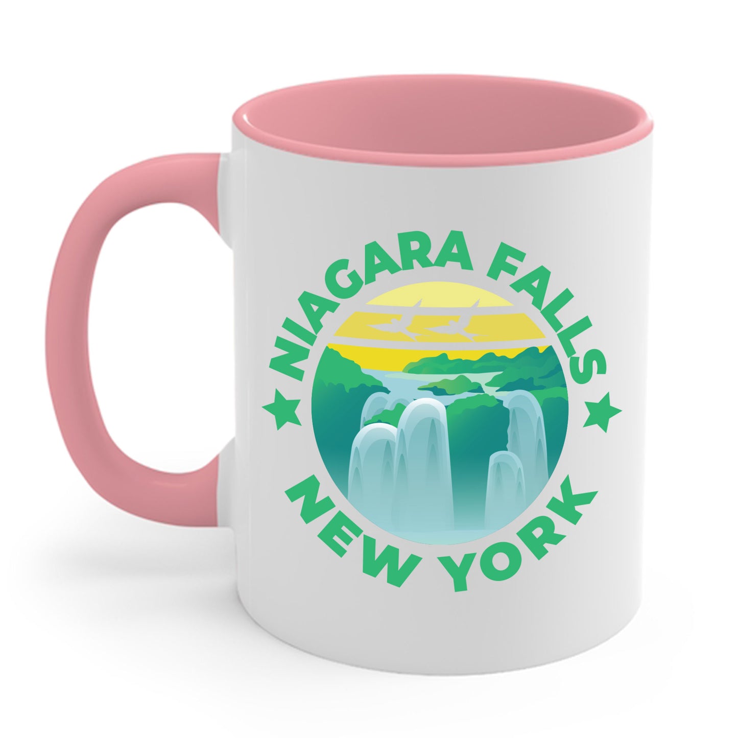 Niagara Falls New York NY Vintage Nautical Waves Coffee Mug For Men Women