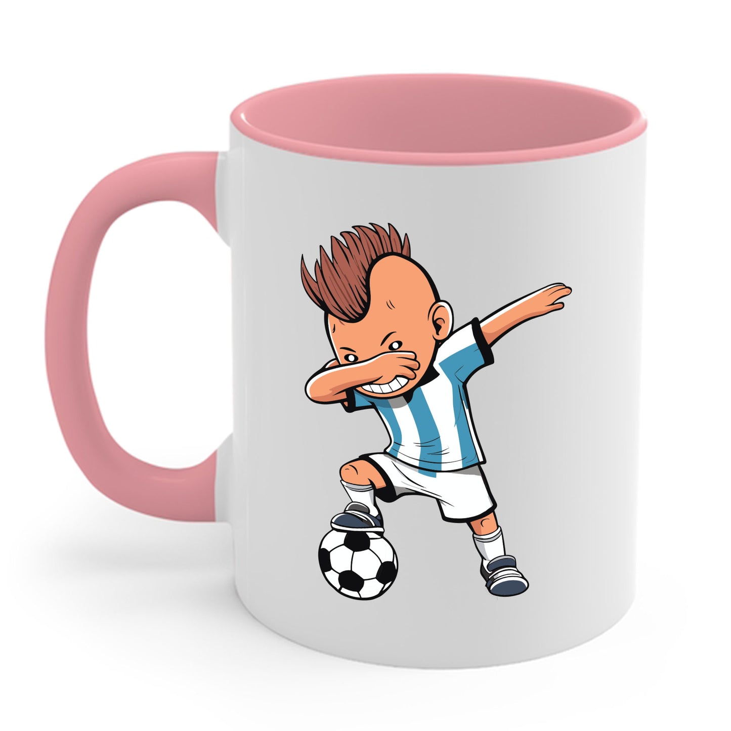 Funny Dabbing Soccer Argentina Jersey Mug, Dab Kids Boys Coffee Mug For Men Women Kids