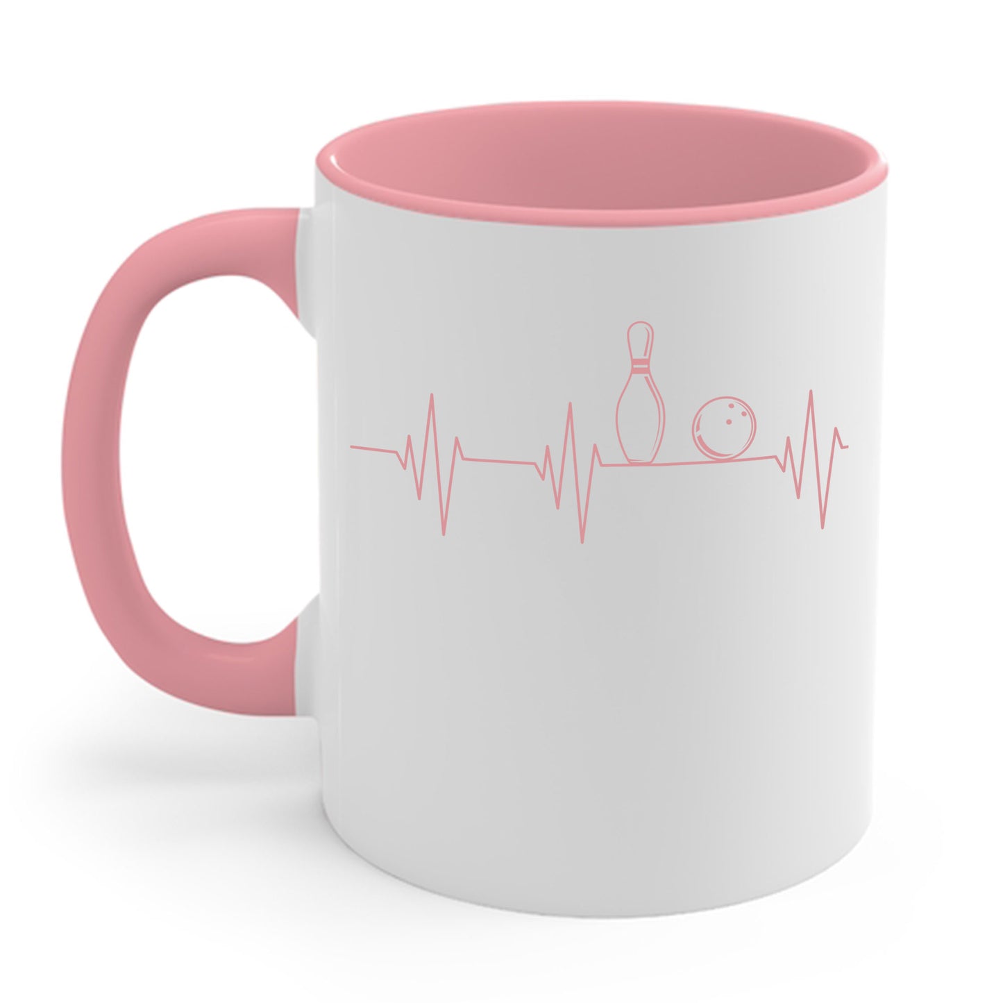 Funny Bowling Gift Cute EKG Bowlers League Coffee Mug For Men Women