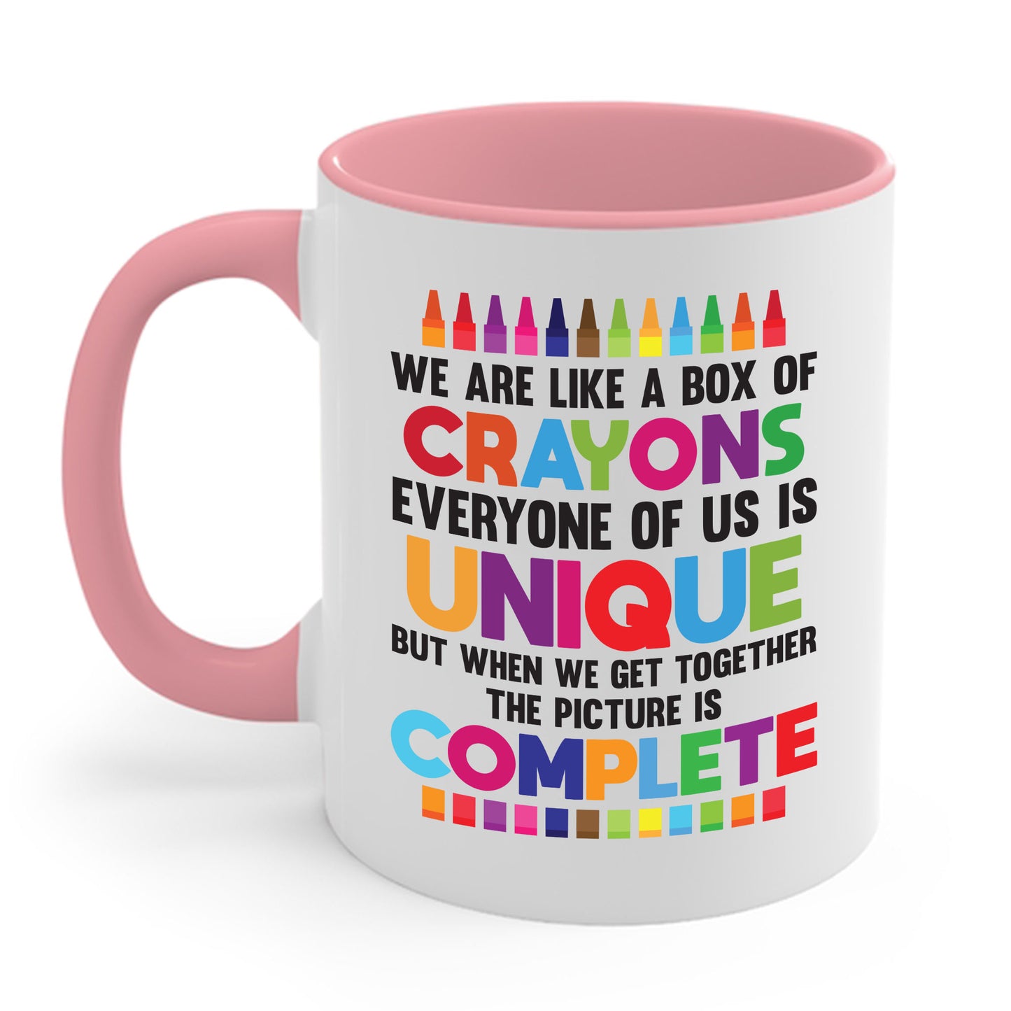 Funny Teacher We Are Like a Box of Crayons Back to School Coffee Mug For Men Women Kids