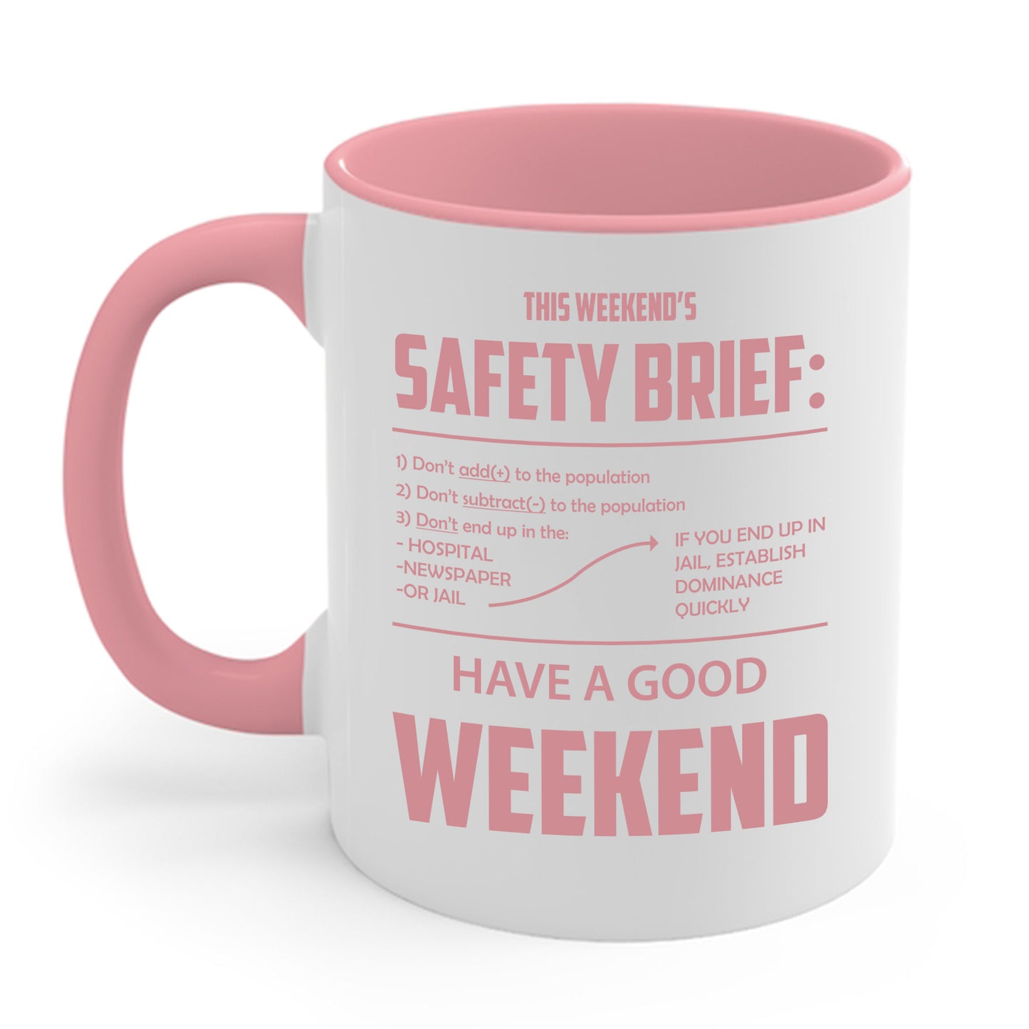 Funny This weekend's SAFETY BRIEF Coffee Mug For Men Women