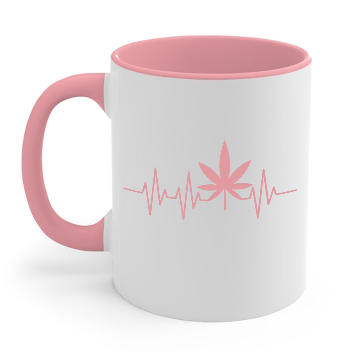 Funny Weed Cannabis Marijuana Leaf Heartbeat Stoner Tie Dye Coffee Mug For Men Women