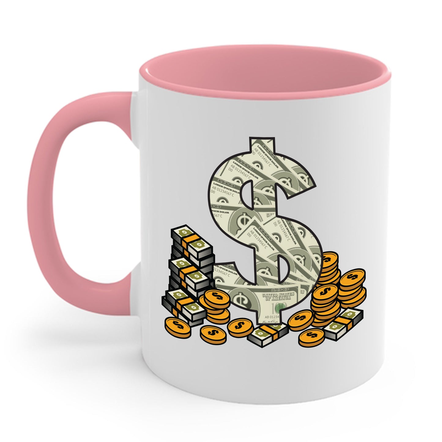 Cool As Dollar Bill Dollar Sign $$ Gift Coffee Mug For Men Women