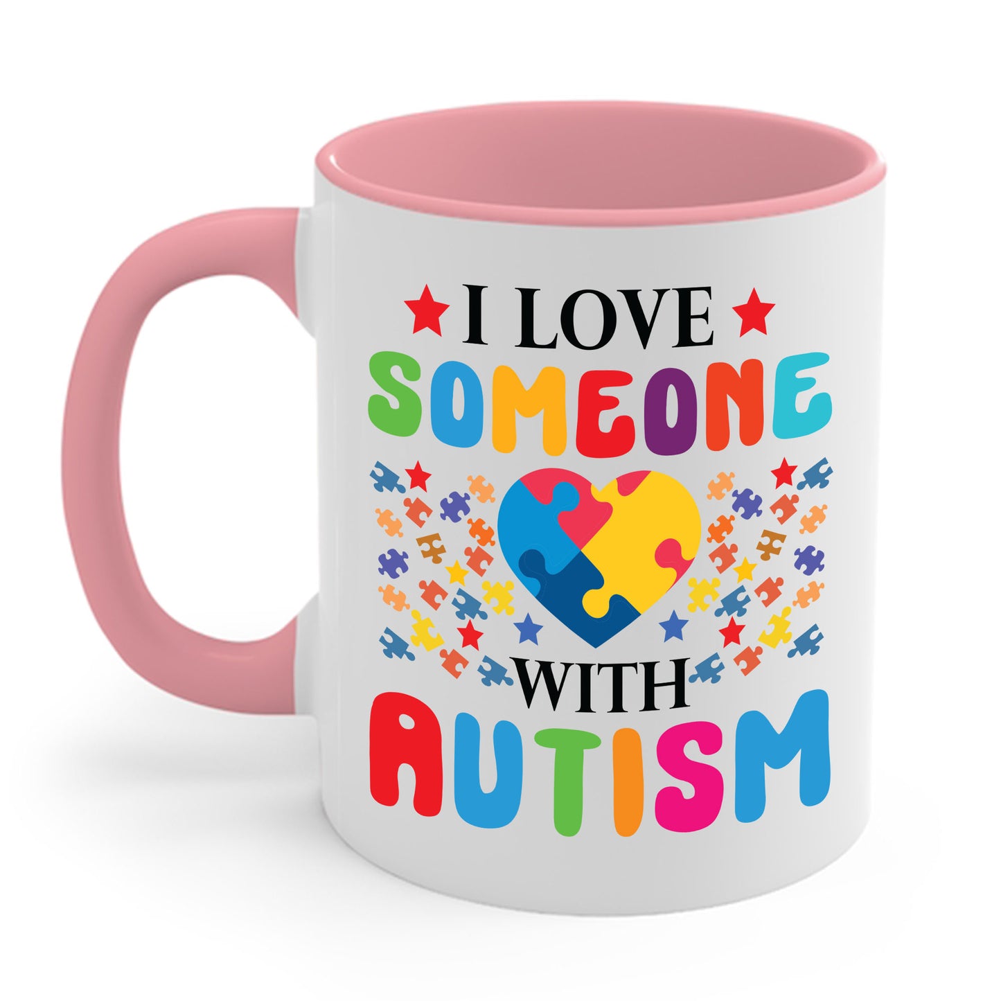 Funny I Love Someone with Autism Awareness Coffee Mug For Men Women