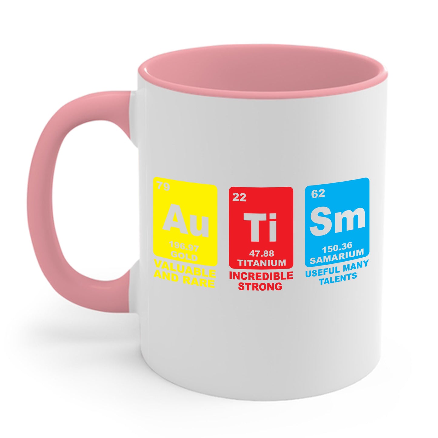 Autism Awareness Women Men Kids Elements Periodic Table ASD Chemistry Coffee Mug