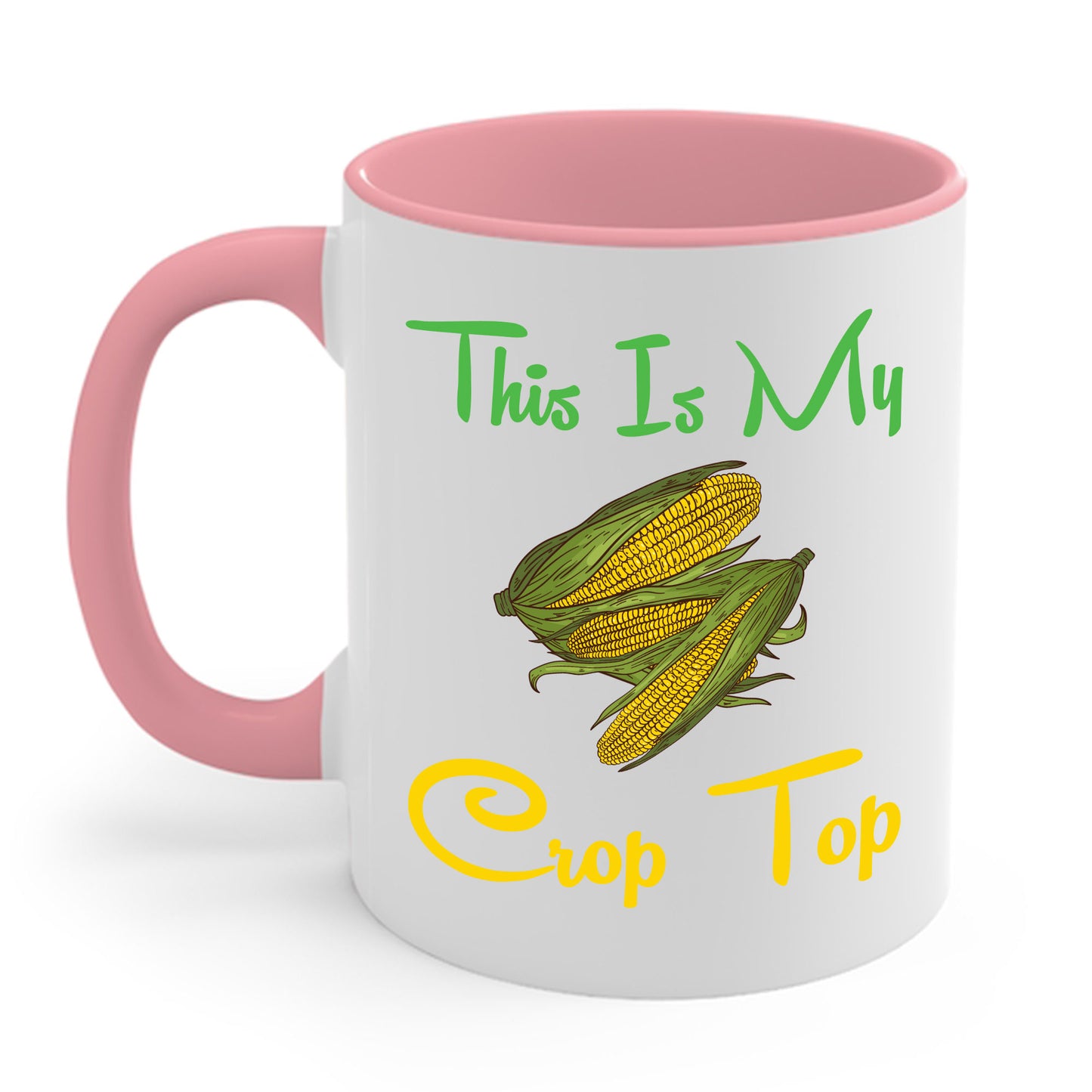 Funny This is my Crop Top Farmer Farming Corn Lover Pun Joke Coffee Mug