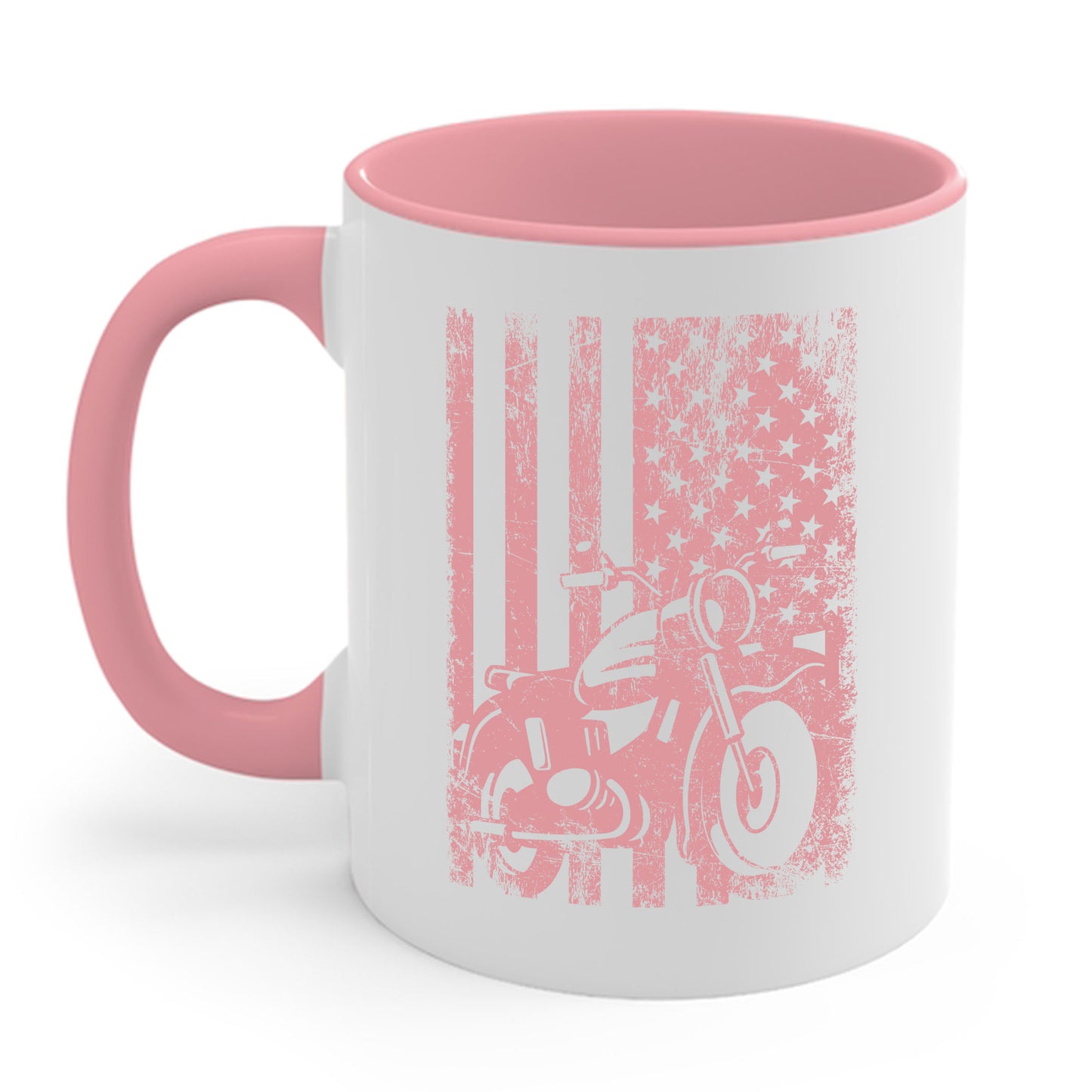 Motorcycle USA Flag Retro Viintage Biker Motercross Coffee Mug For Bikers