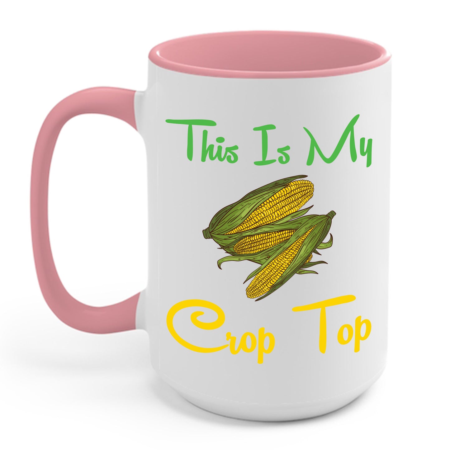 Funny This is my Crop Top Farmer Farming Corn Lover Pun Joke Coffee Mug