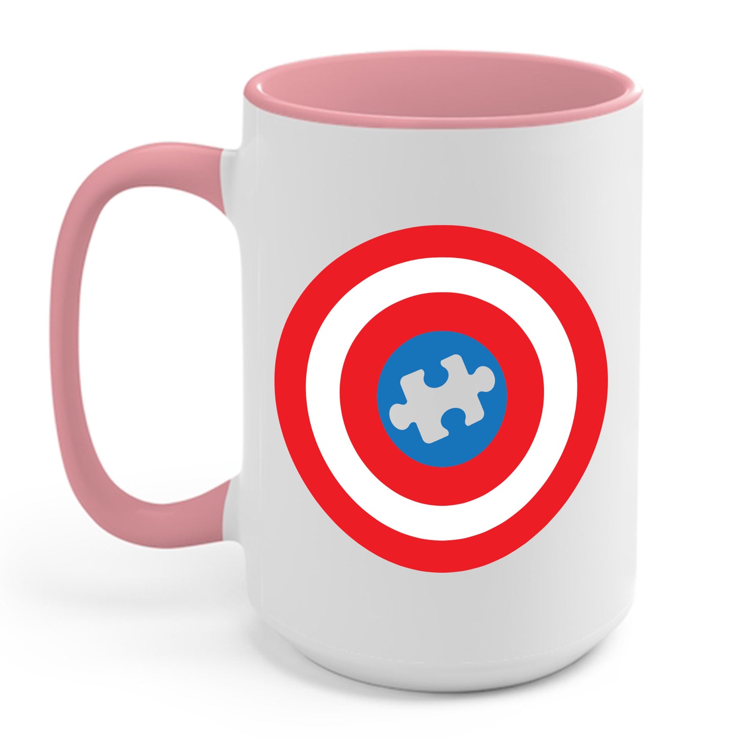 Captain Autism Awareness Superhero Puzzle Shield Coffee Mug For Men Women