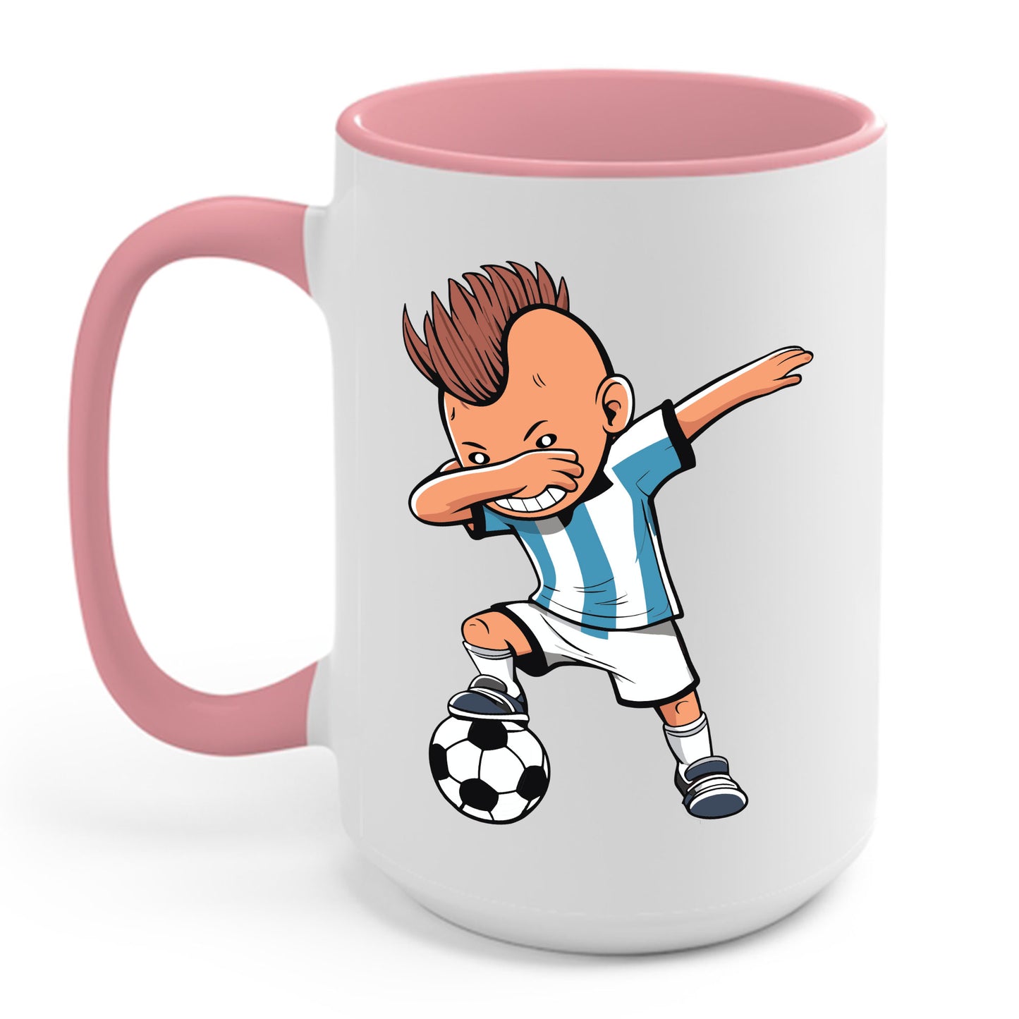 Funny Dabbing Soccer Argentina Jersey Mug, Dab Kids Boys Coffee Mug For Men Women Kids