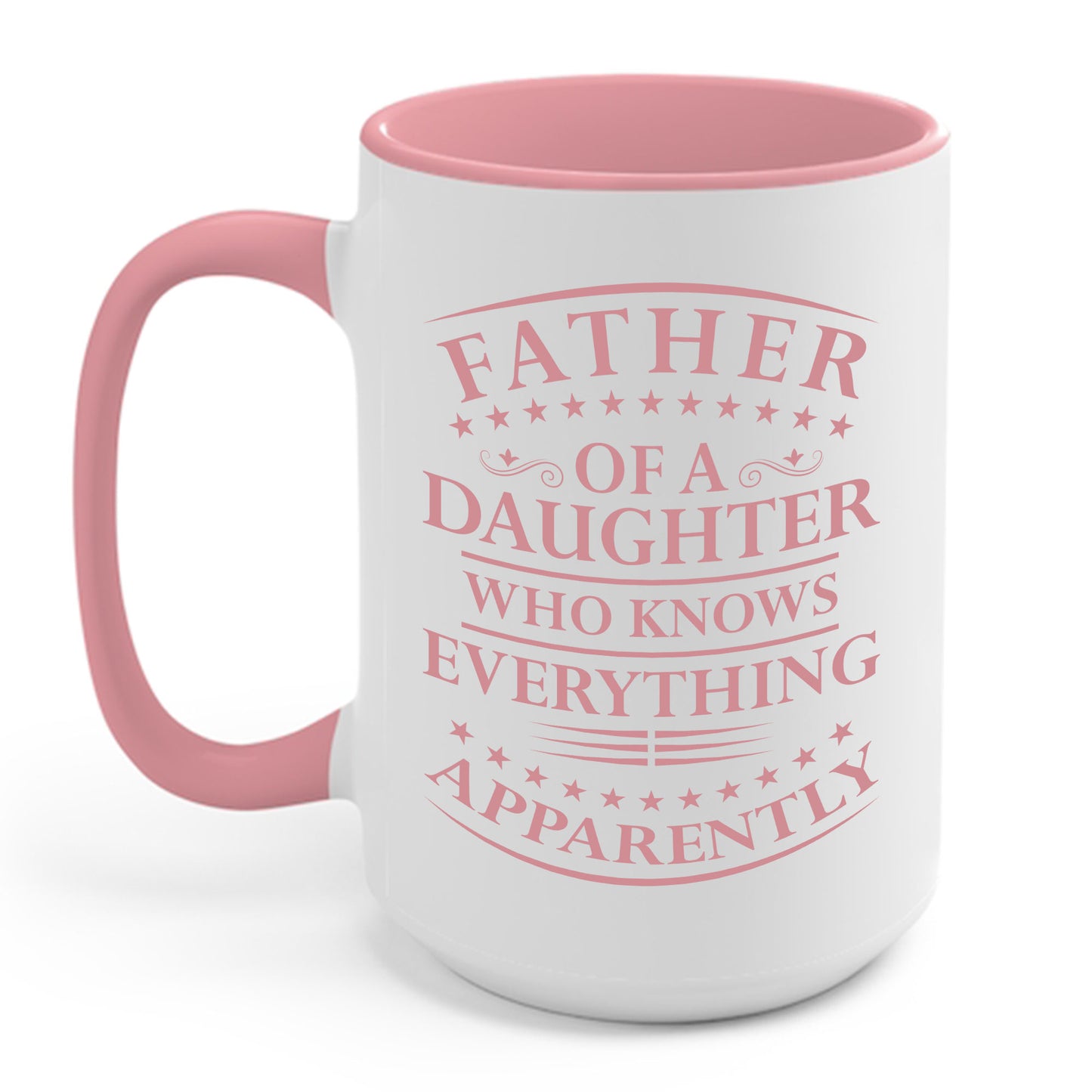 Funny Father Daughter Knows Everything Dad Fathers Day Vintage Coffee Mug For Men Women