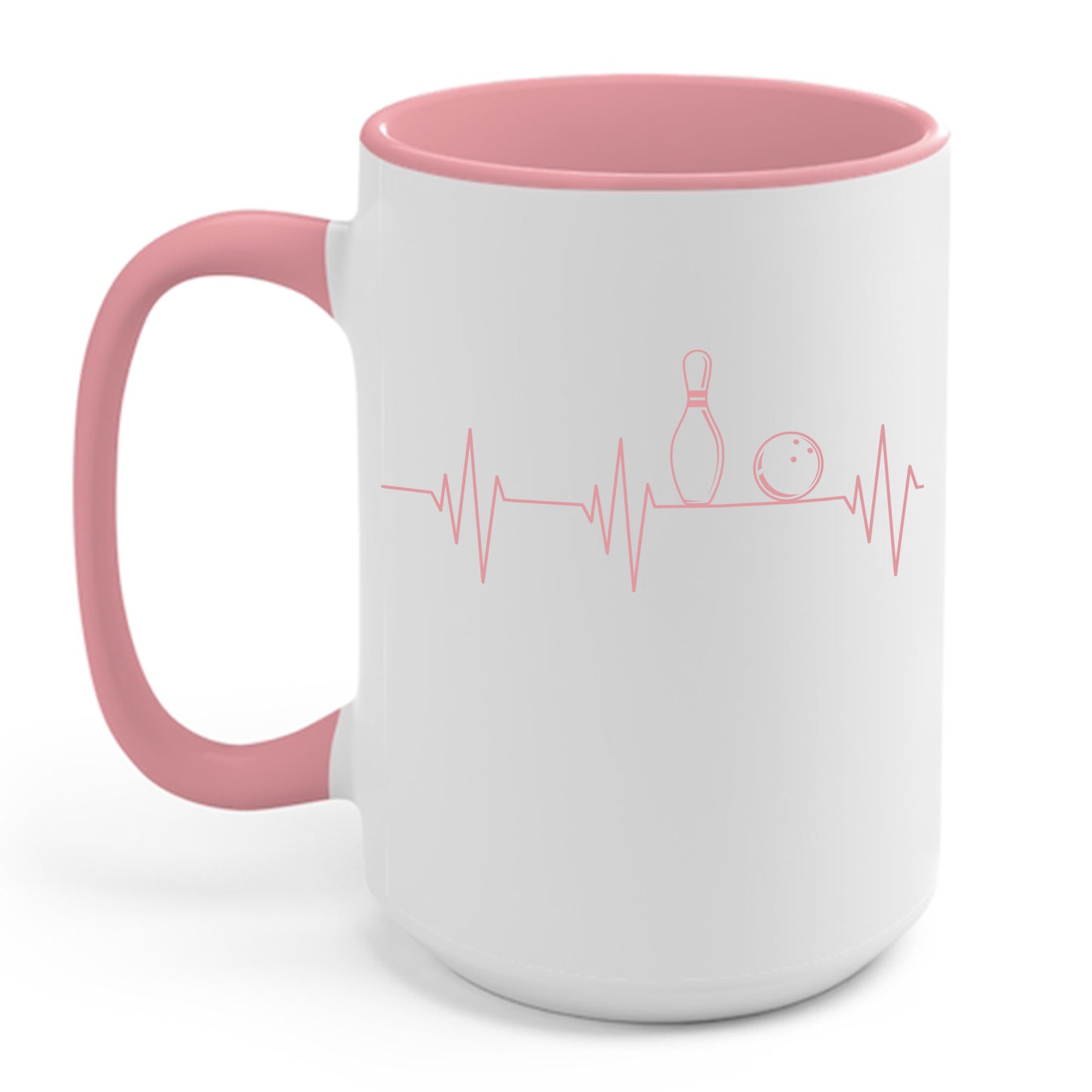 Funny Bowling Gift Cute EKG Bowlers League Coffee Mug For Men Women