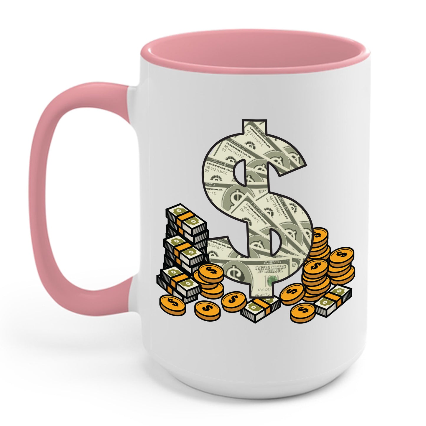 Cool As Dollar Bill Dollar Sign $$ Gift Coffee Mug For Men Women