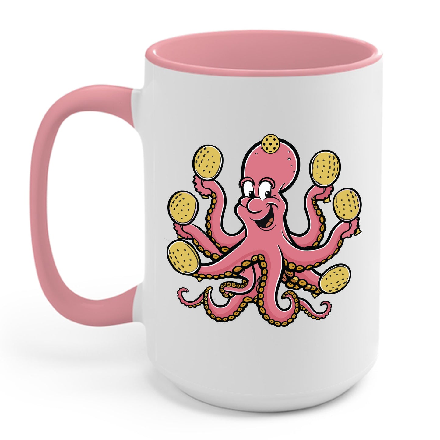 Funny Pickleball Octopus, Cool Pickleball Art For Men Women Paddle Coffee Mug