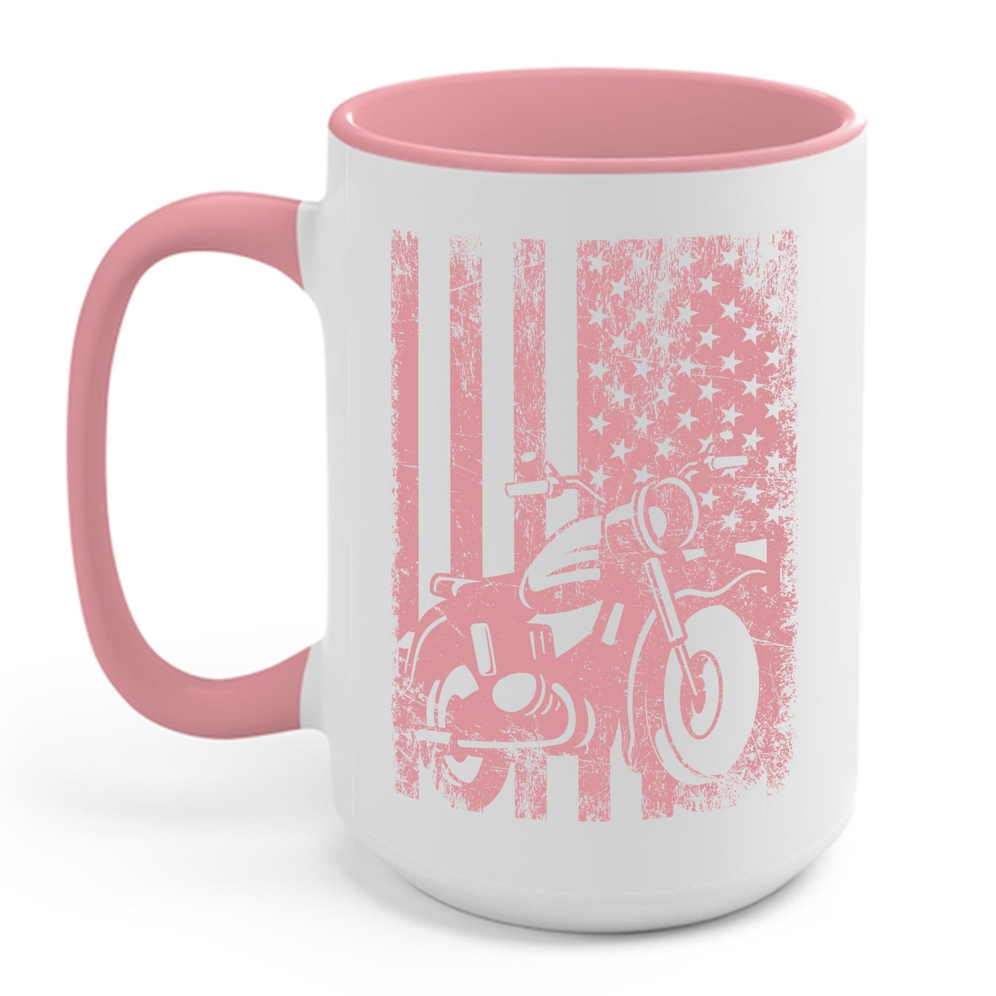 Motorcycle USA Flag Retro Viintage Biker Motercross Coffee Mug For Bikers