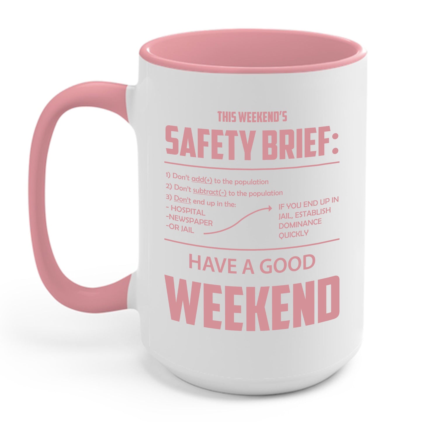 Funny This weekend's SAFETY BRIEF Coffee Mug For Men Women