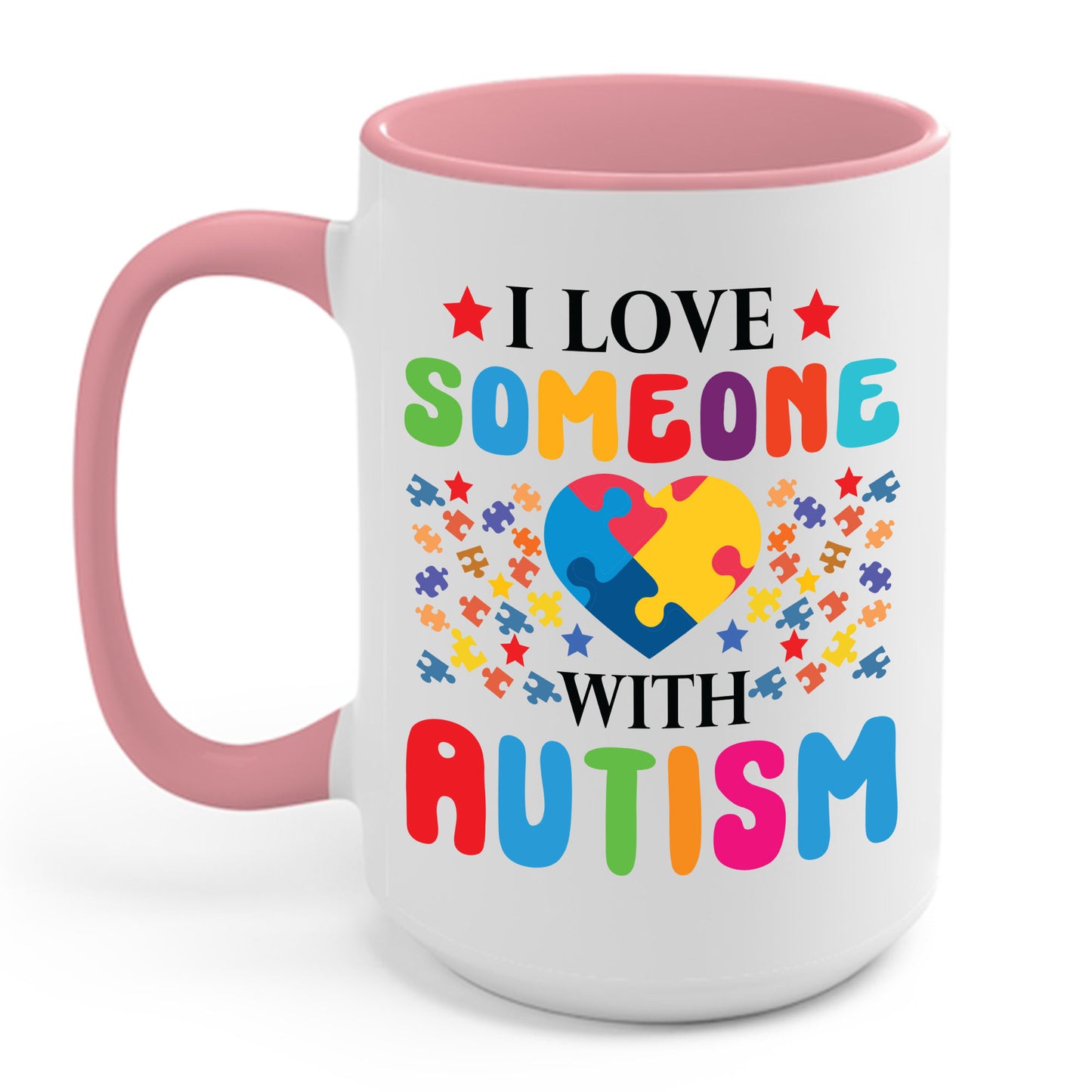 Funny I Love Someone with Autism Awareness Coffee Mug For Men Women