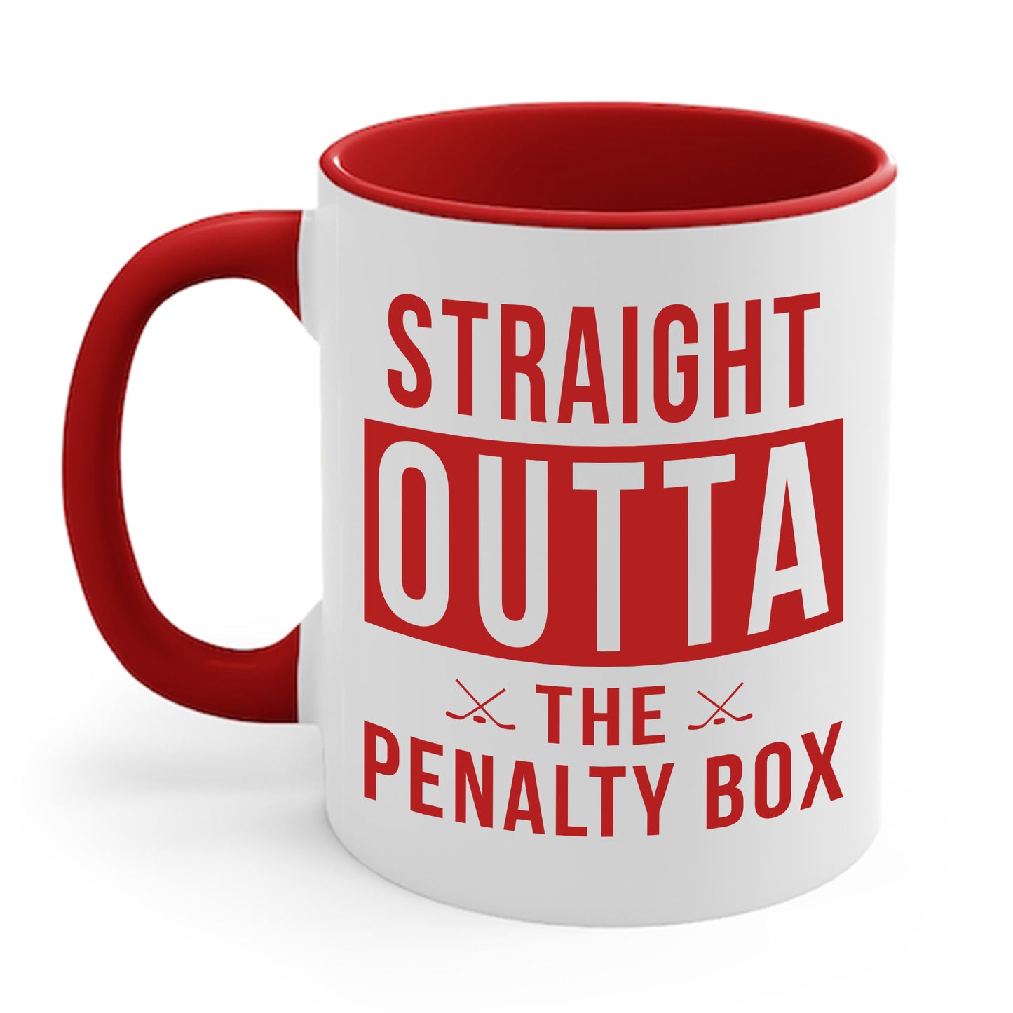 Funny Ice Hockey Straight Outta Penalty Box Coffee Mug For Men Women