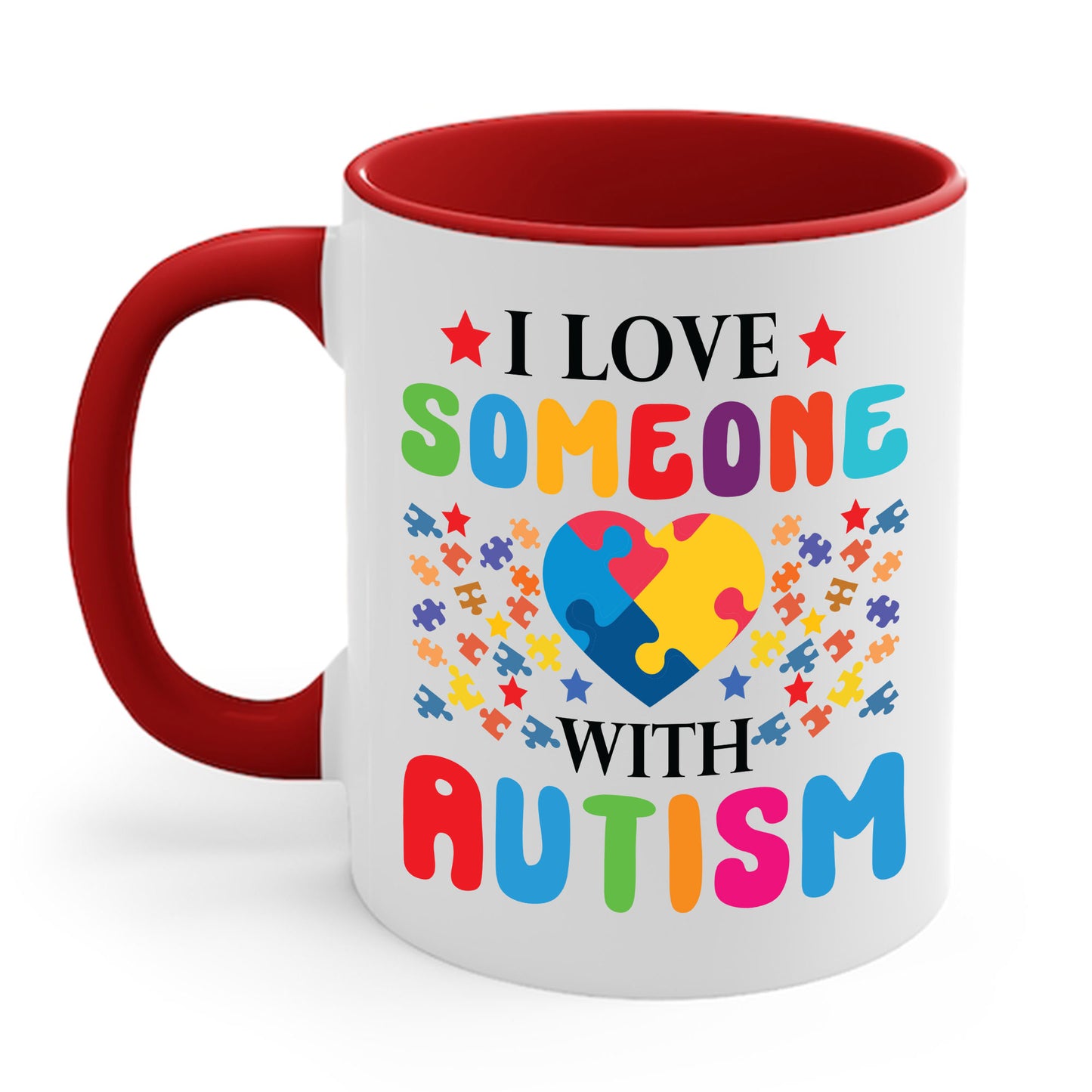 Funny I Love Someone with Autism Awareness Coffee Mug For Men Women