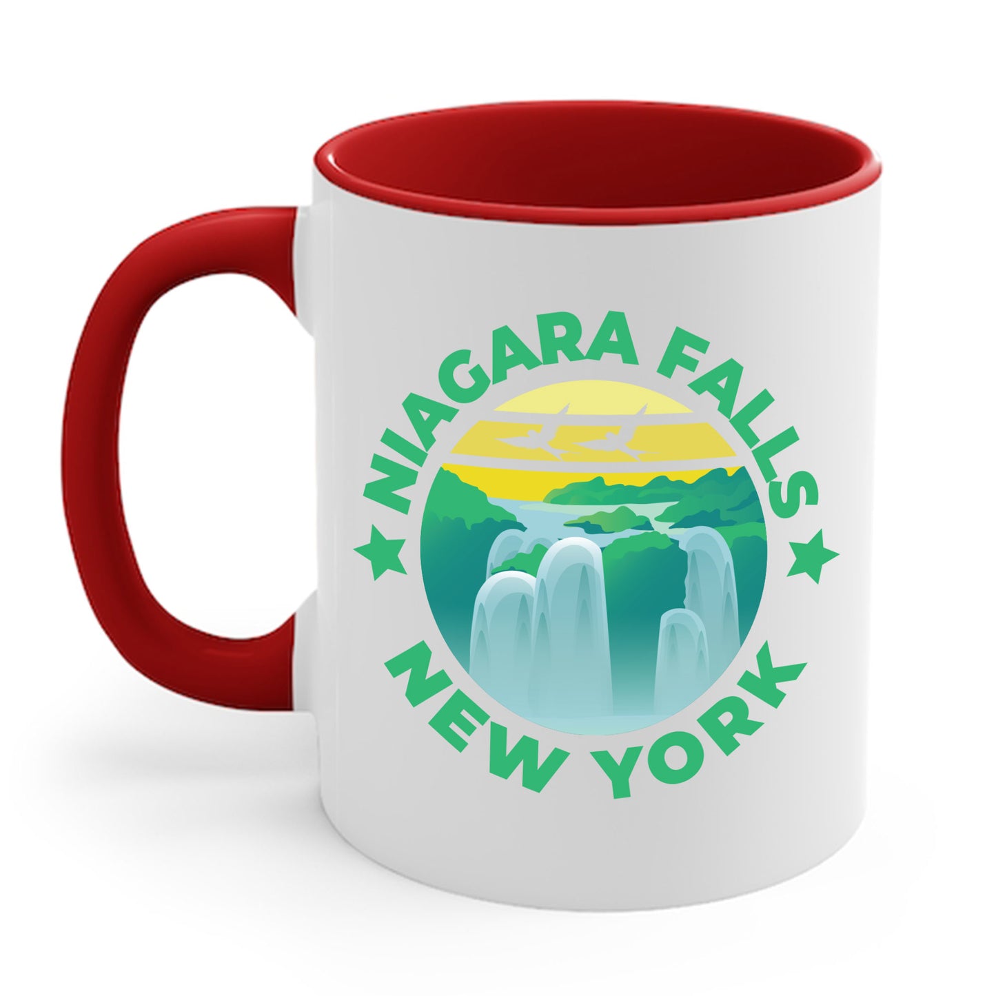 Niagara Falls New York NY Vintage Nautical Waves Coffee Mug For Men Women