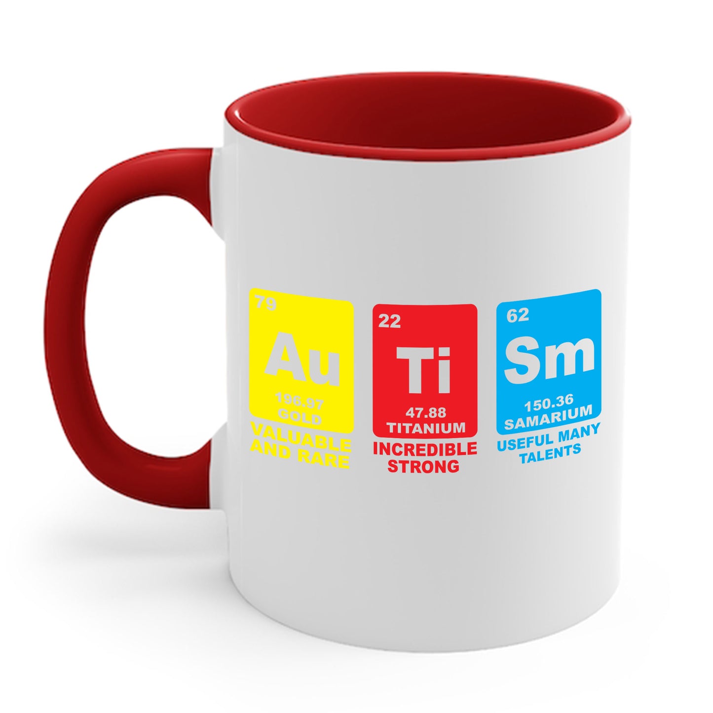 Autism Awareness Women Men Kids Elements Periodic Table ASD Chemistry Coffee Mug