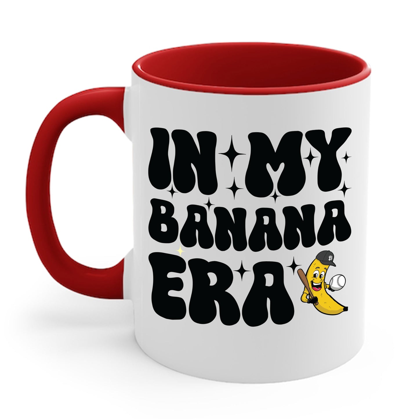 Funny In My Bananas Era Fruit Lover Baseball Player Coffee Mug For Men Women