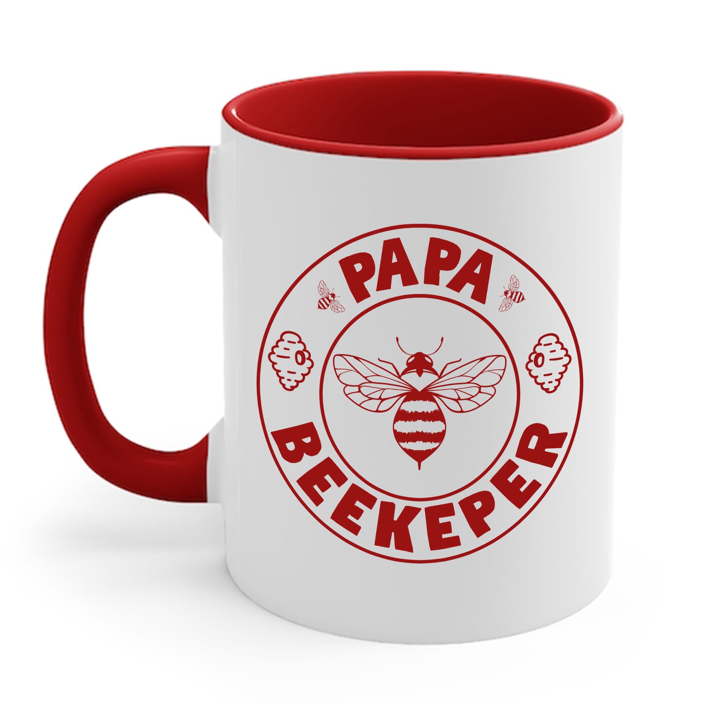 Papa Beekeeper Bee Whisperer Distressed Retro Beekeeping Coffee Mug For Men Women