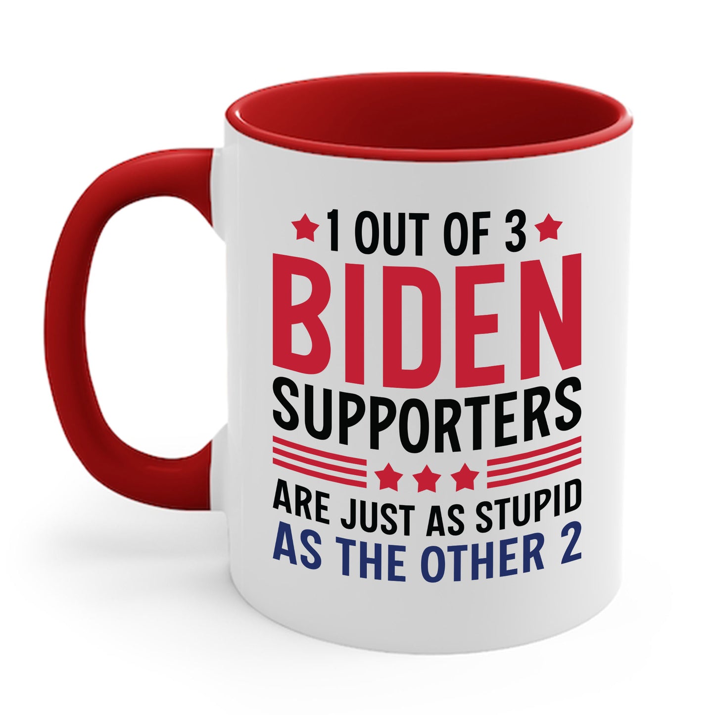 Funny 1 Out Of 3 Biden Supporters Are As Stupid As The Other 2 Anti Biden Coffee Mug