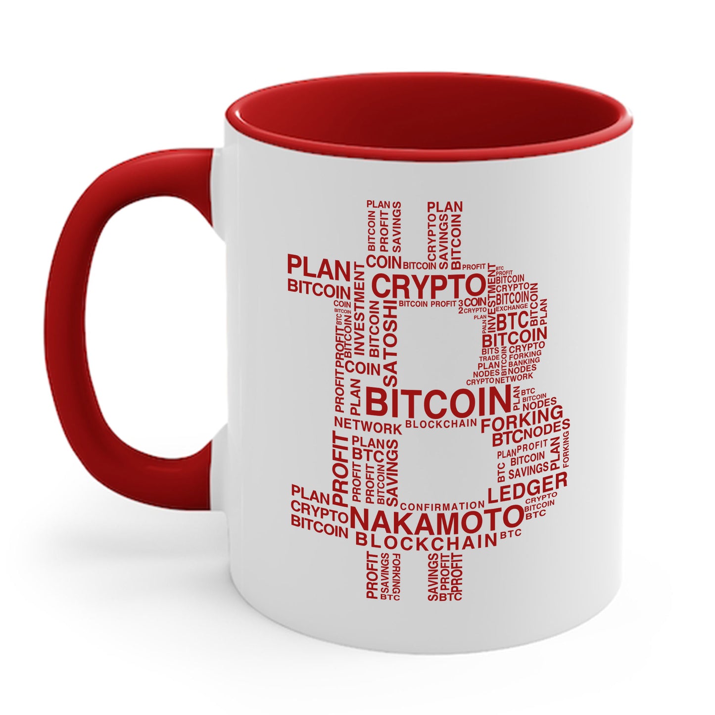 Bitcoin Word Cloud Crypto Blockchain Web 3 Cryptocurrency Coffee Mug For Men Women