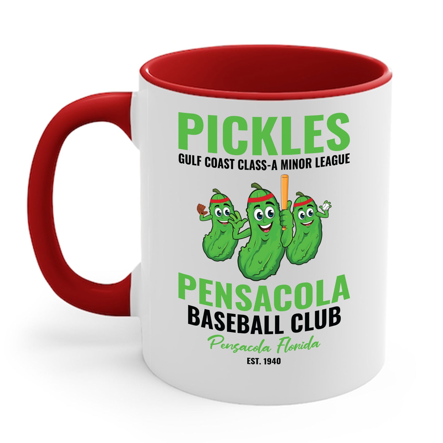 Funny Pensacola Pickles Minor League Retro Baseball Team Coffee Mug For Men Women